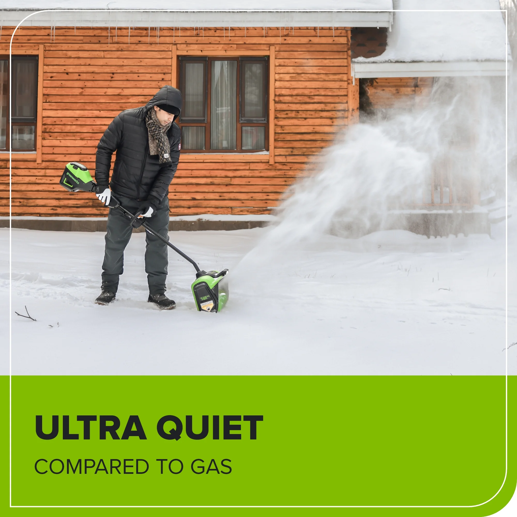 80V 12" Brushless Cordless Snow Shovel with LED Light, 2.0Ah Battery and Charger Included - Image 9