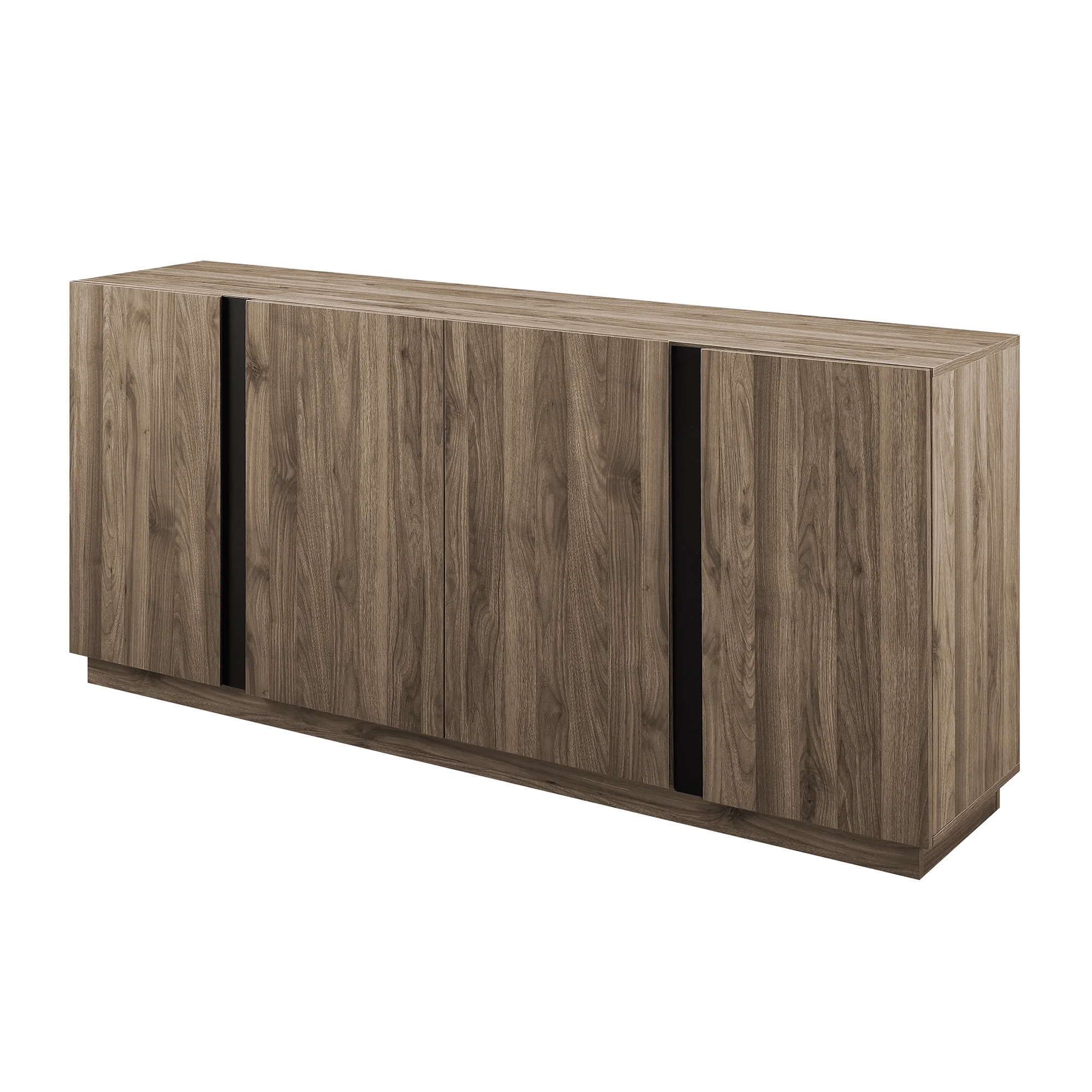 Modern 4-Door TV Stand for TVs up to 80��, Slate Grey - Image 6