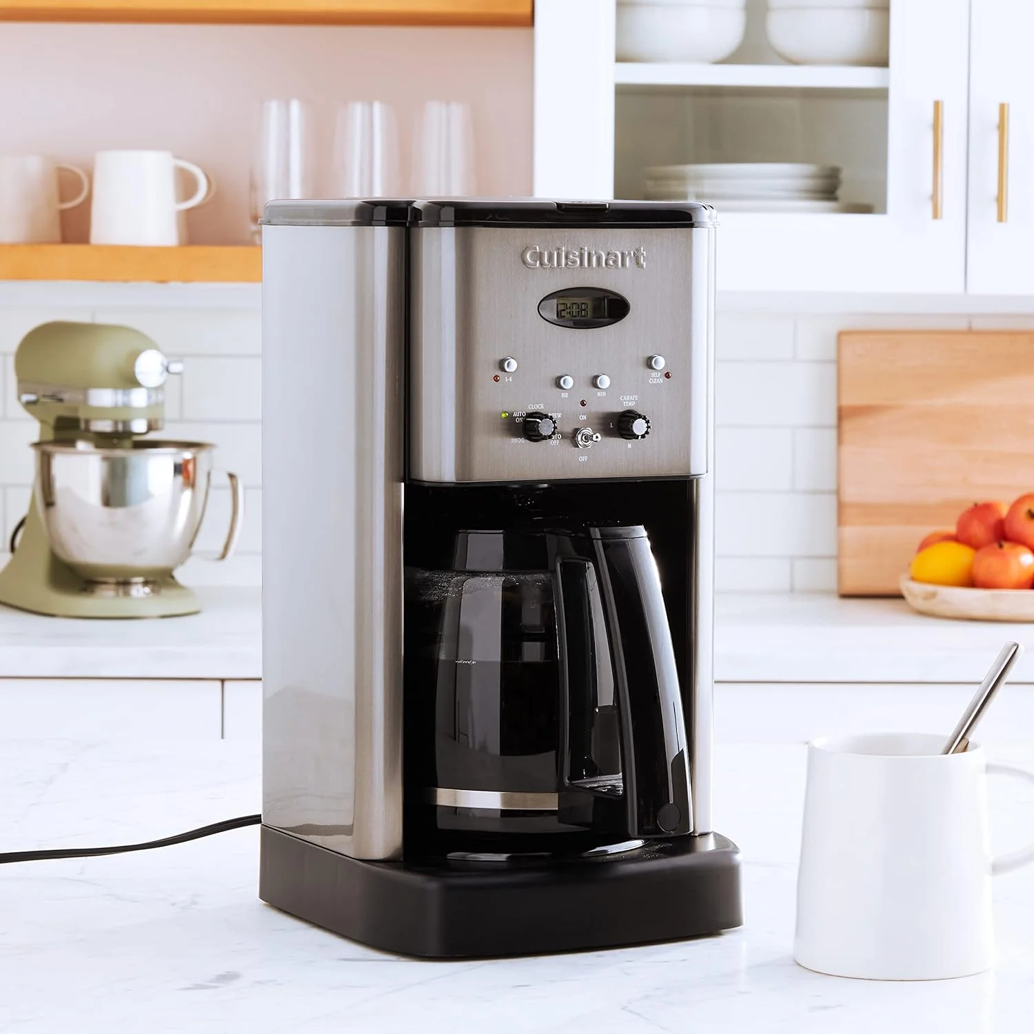 Cafetière programmable Cuisinart DCC-1200P1 Brew Central 12 tasses, carafe, chrome brossé