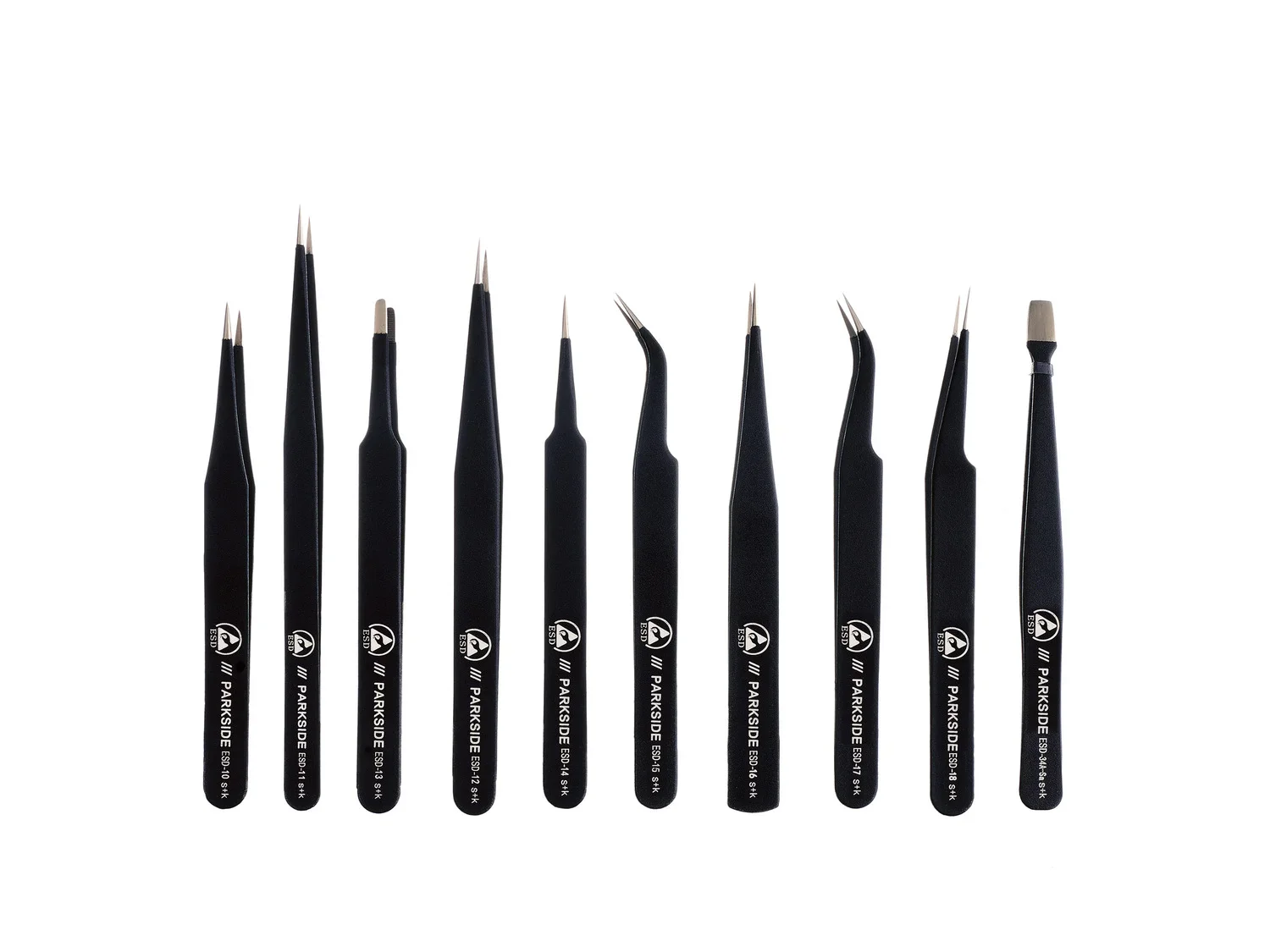 PARKSIDE Set de 10 pincettes antistatiques