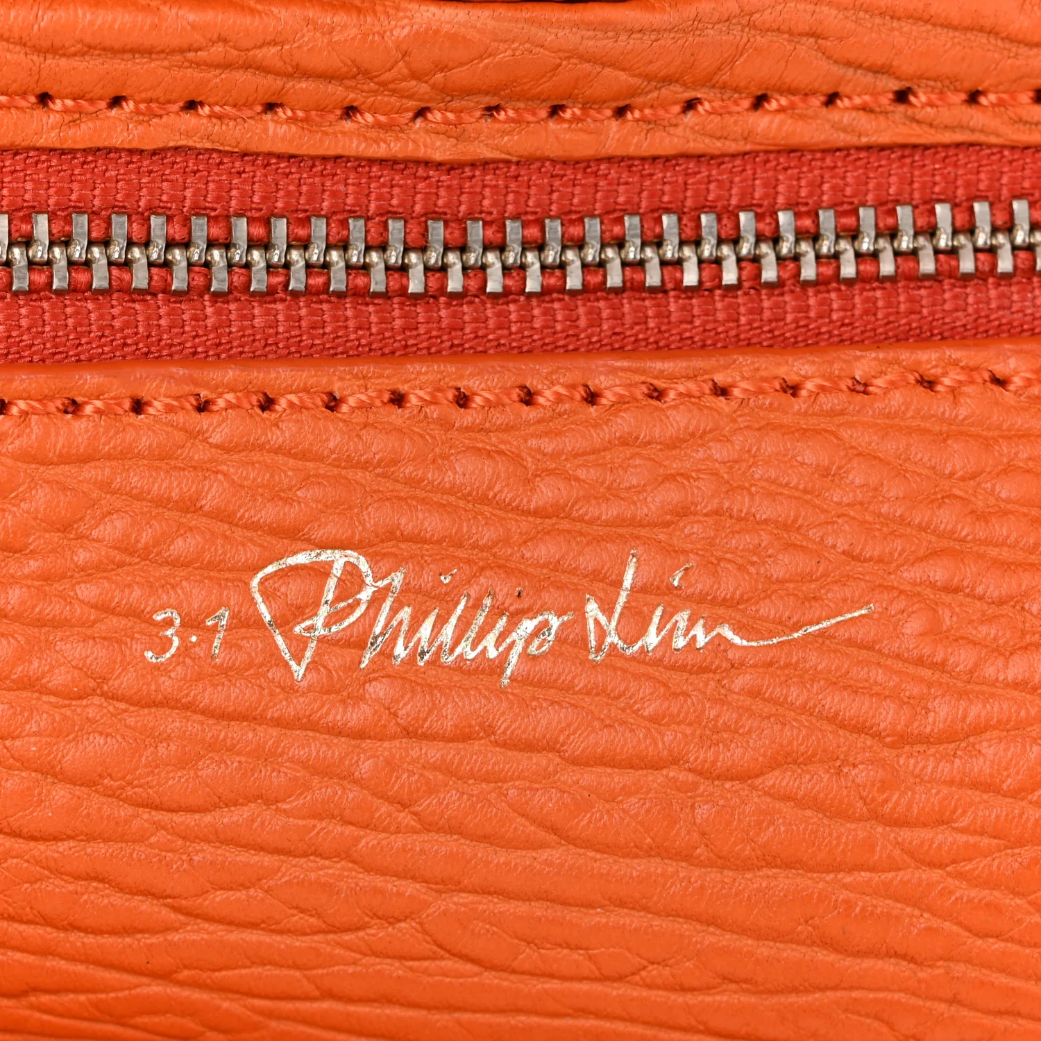 Textured Calfskin Mini Pashli Satchel Orange