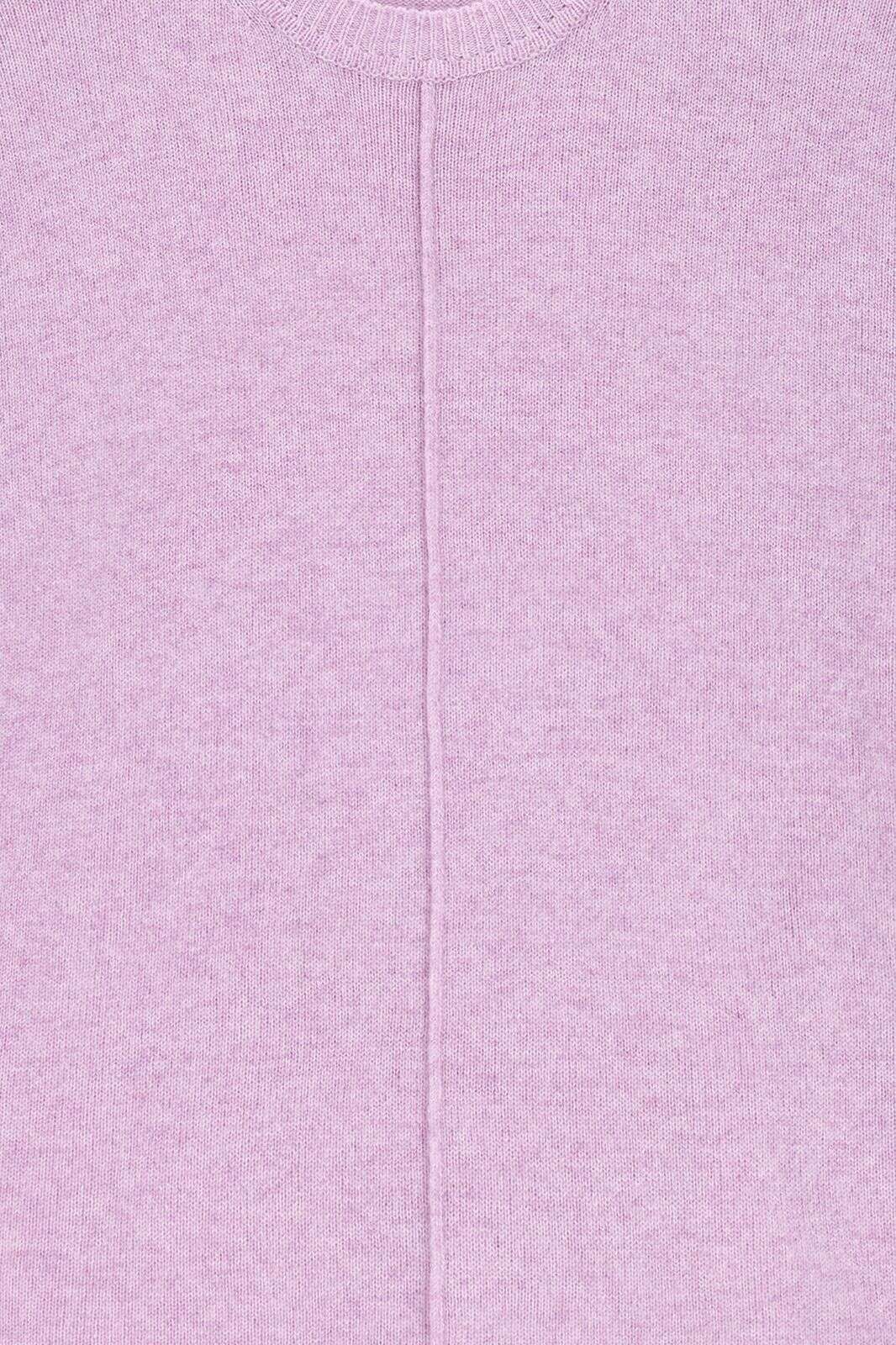 Lila gebreide trui met korte mouwen