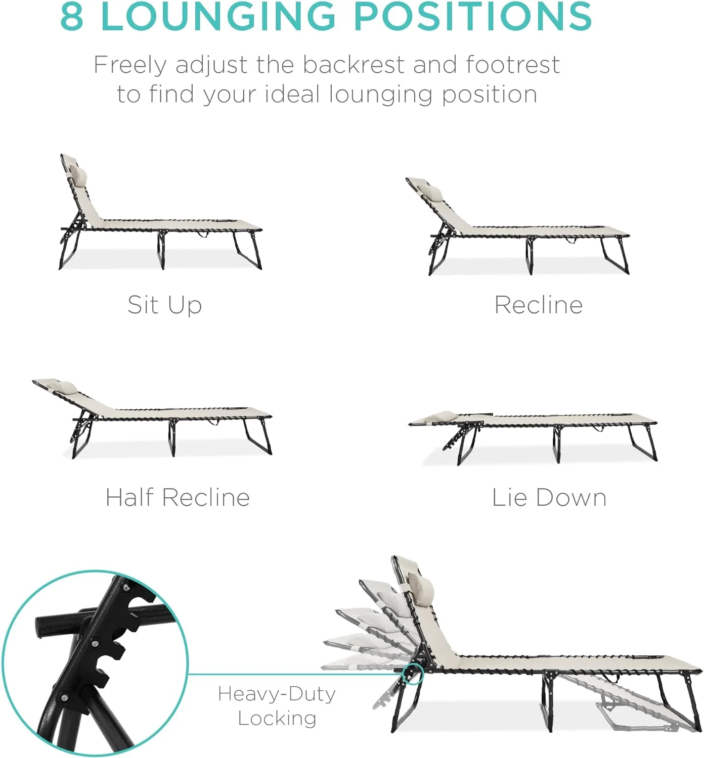 Best Choice Products Patio Chaise Lounge Chair