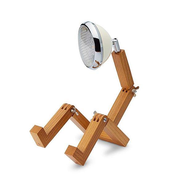 Mini lampe hvit 25,5 cm