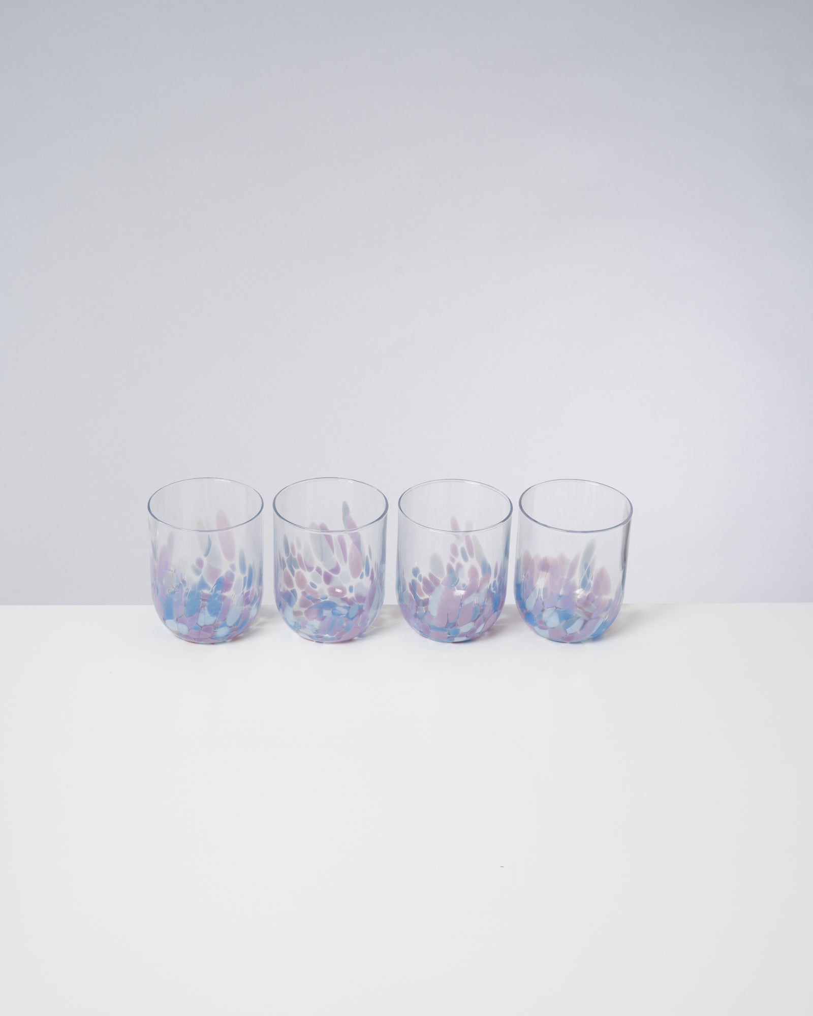 ALEGRIA - LARGE GLASS PURPLE BLUE SET OF 4