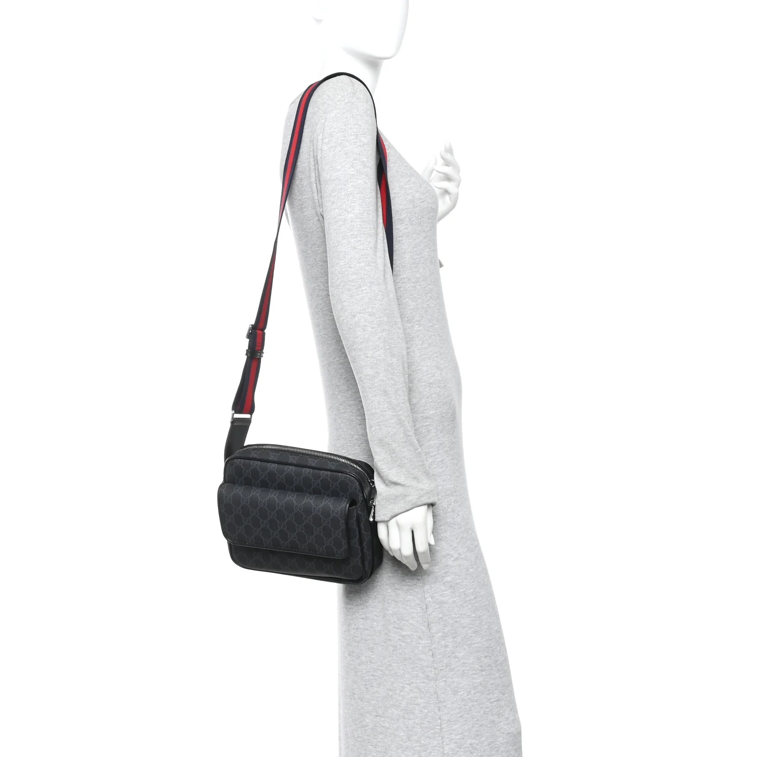 GG Supreme Monogram Small Crossbody Bag Black
