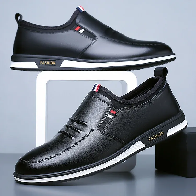 Chaussures décontractées en cuir pour hommes