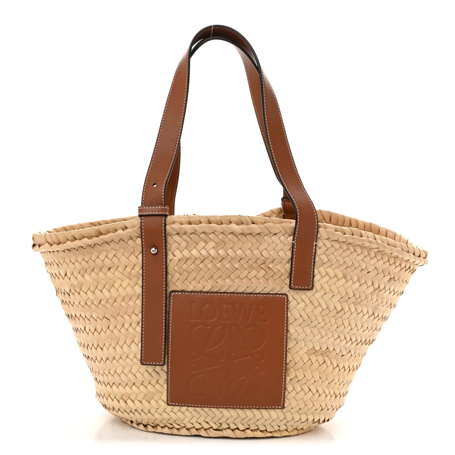Raffia Basket Tote Bag Natural Tan