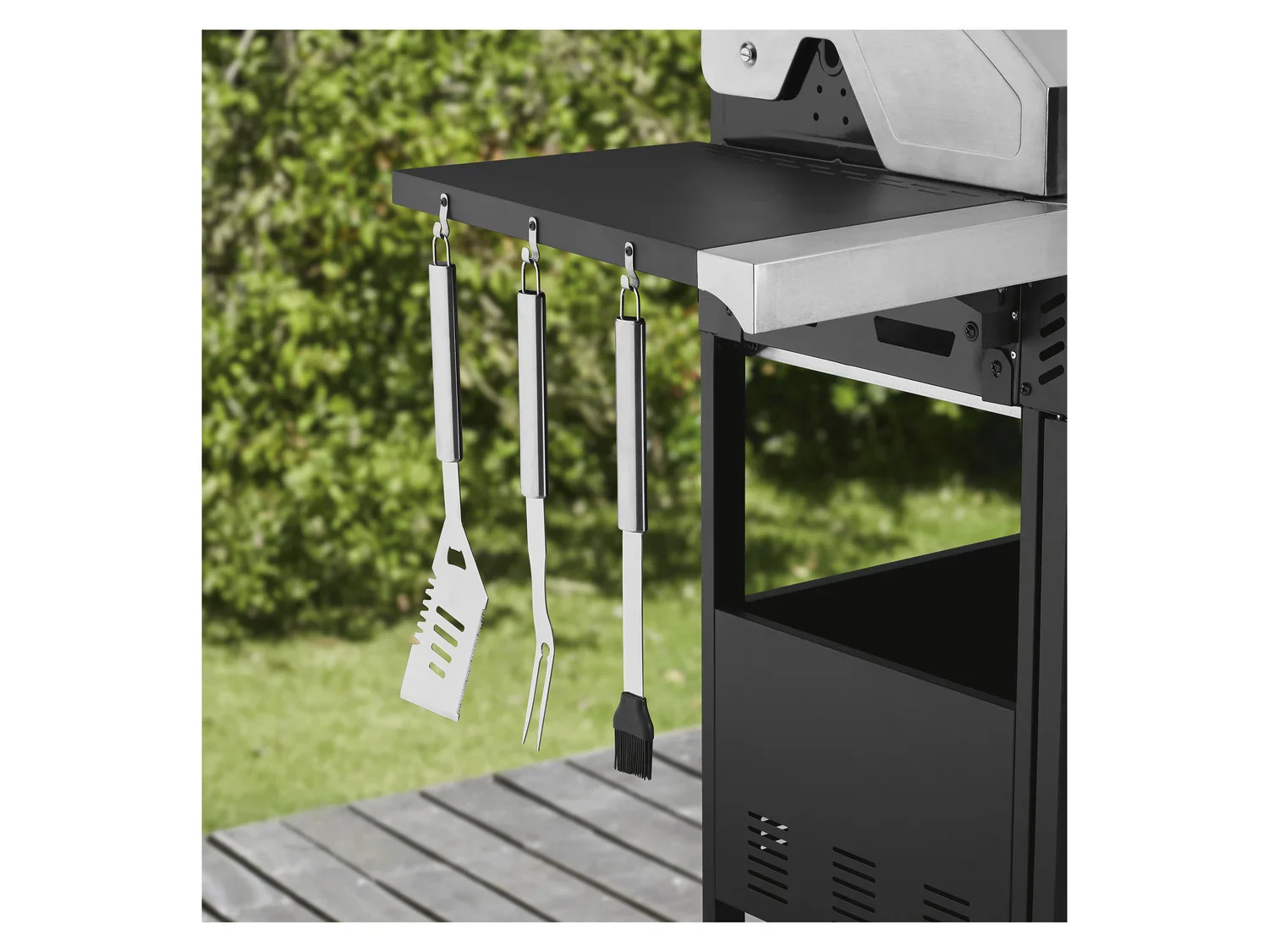 GRILLMEISTER Barbecue  gaz, 3 brleurs, 4 zones de cuisson