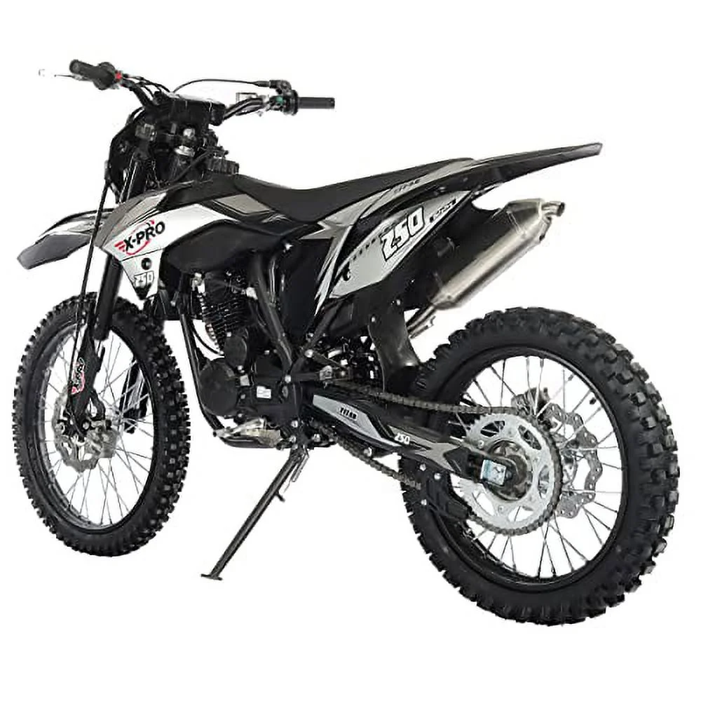 Brand New Titan 250cc Gas Pit Dirt Bike with LED Headlight, 5-Speed Manual Transmission, Electric/Kick Start! Big 21"/18" Wheels!(Black) - Image 8