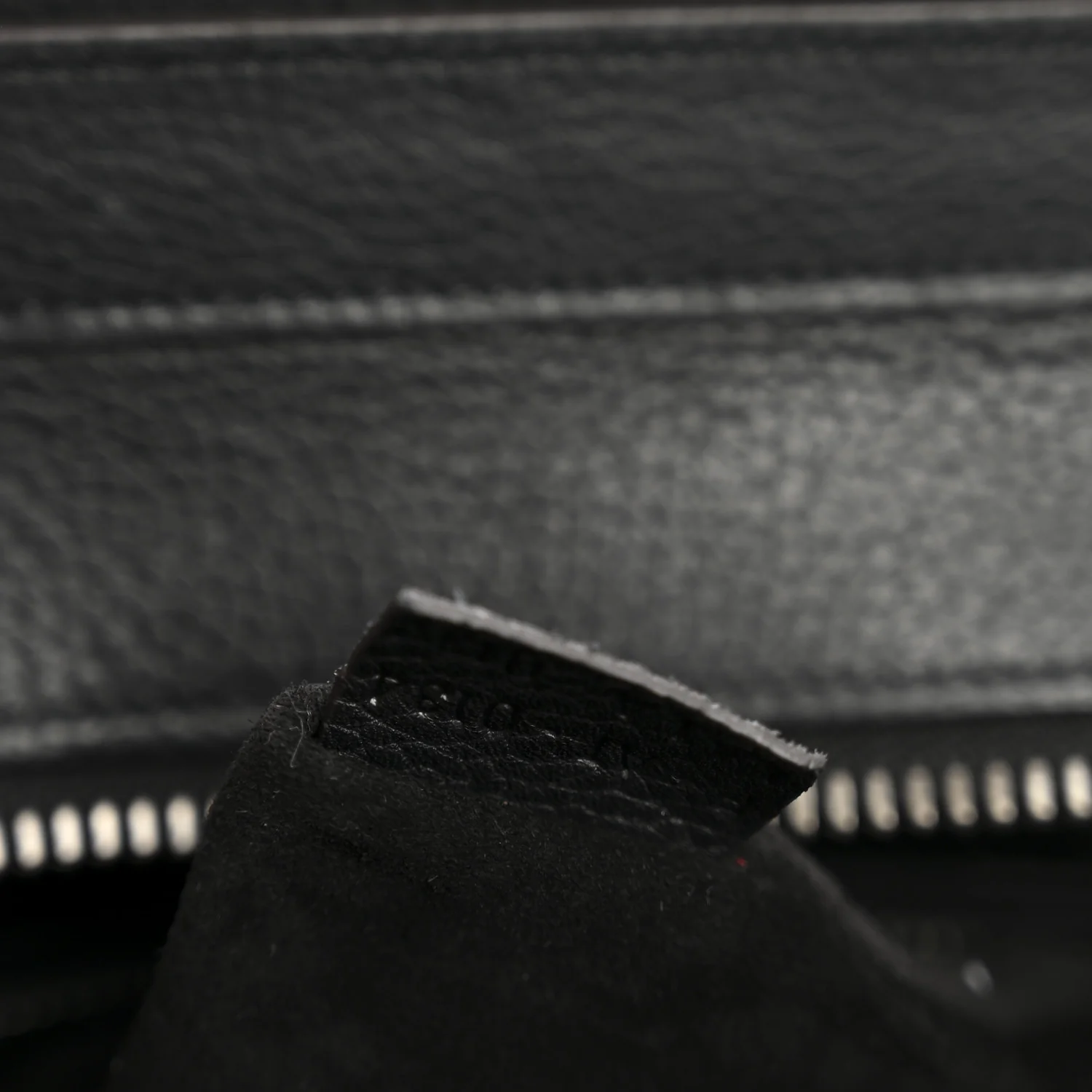 Drummed Calfskin Micro Luggage Black