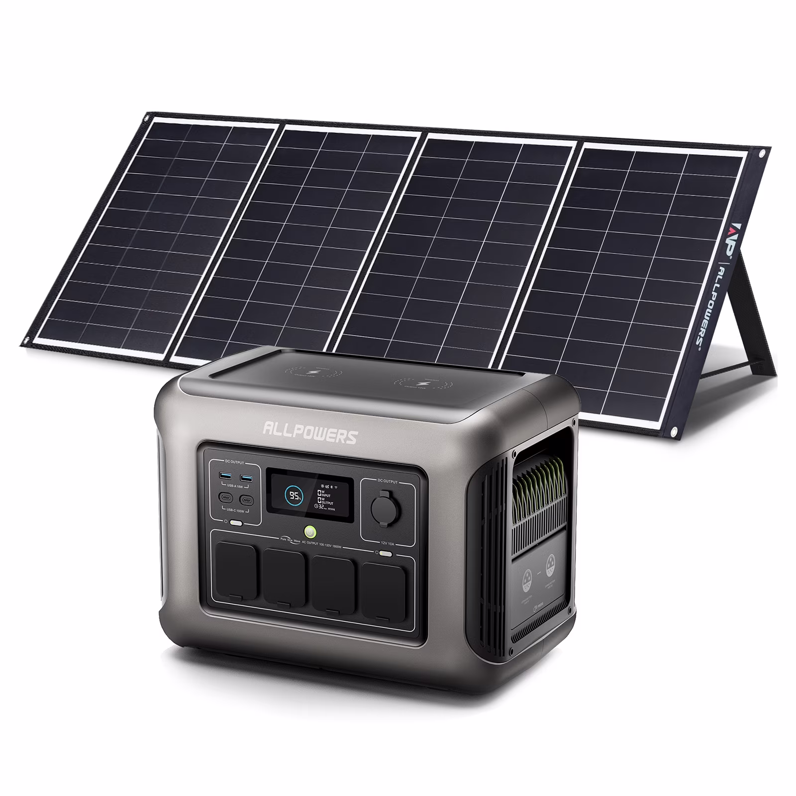 R1500 Portable Power Station 1600W, 1056Wh LiFePO4 Battery Solar Generator with 35dB Ultra-Quiet Operation, 1Hr Fast Charge, 15ms UPS for Home Backup, Indoor CPAP, Camping RV(R1500 Generator) - Image 3
