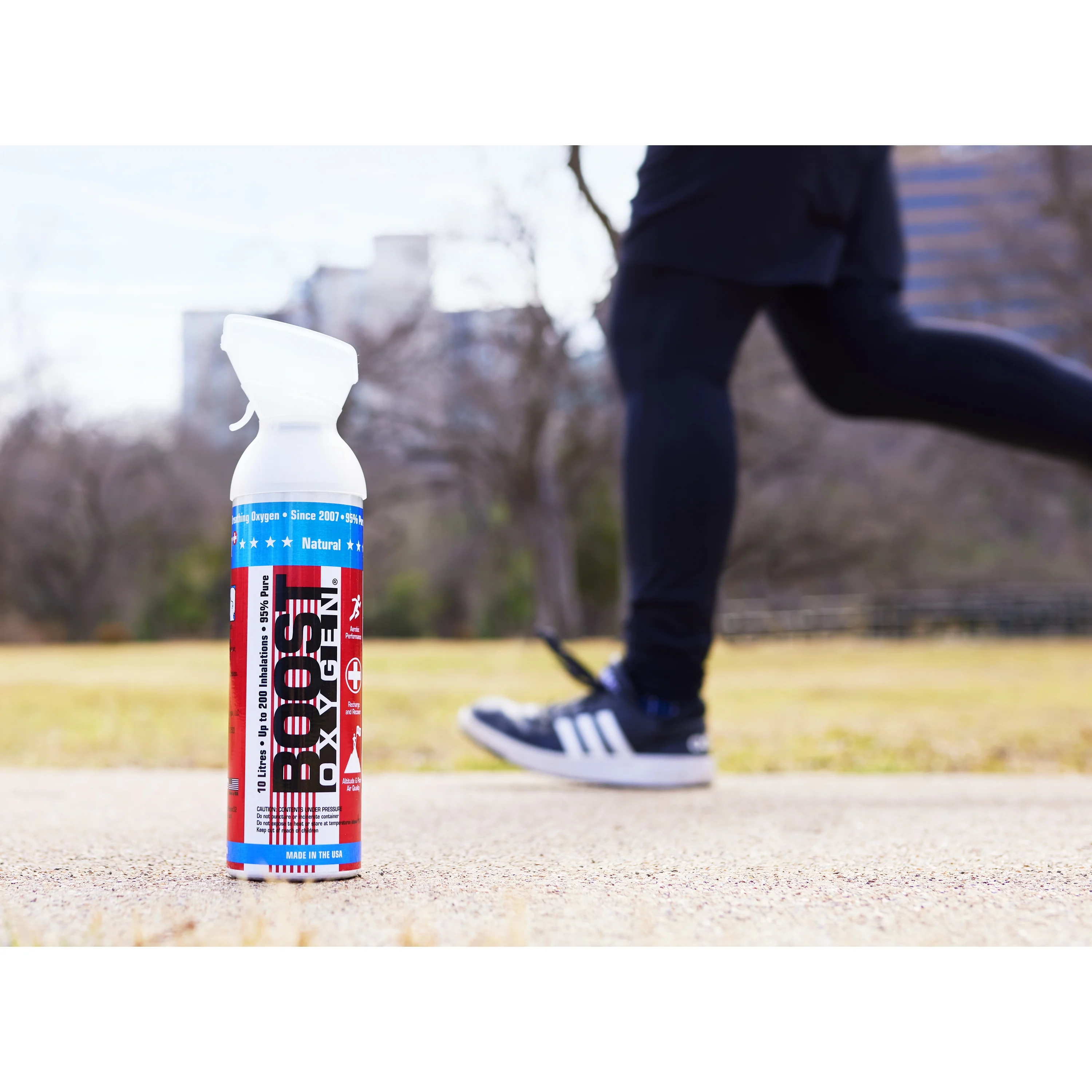 6 Pack 10 L Boost Oxygen Stars/Stripes Pure Canned Oxygen Canister, Natural