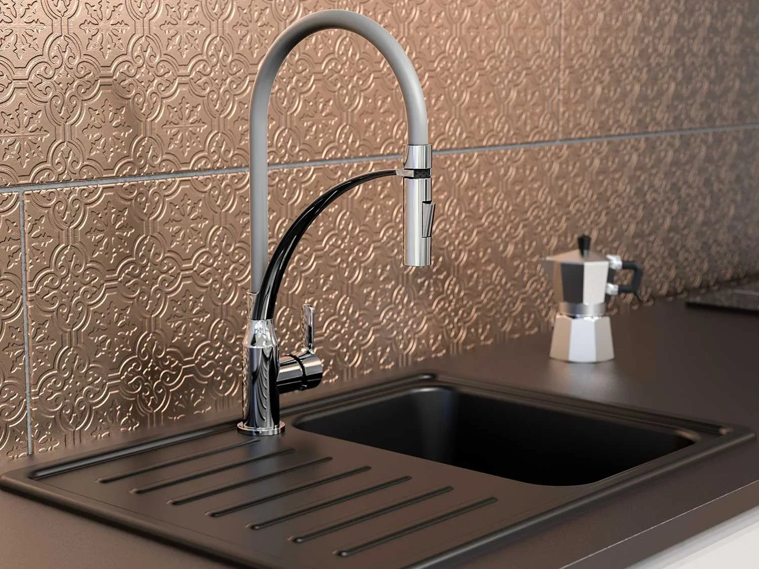 Eisl Robinet d'vier cuisine avec douche  vaisselle et tuyau interchangeable