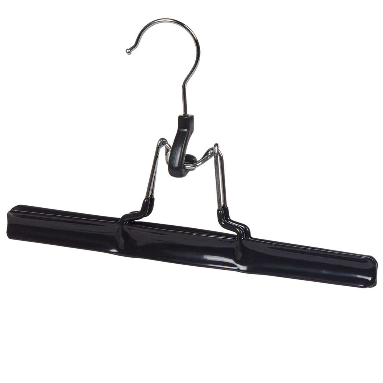 Cintre à pince acier revêtement plastique noir x2