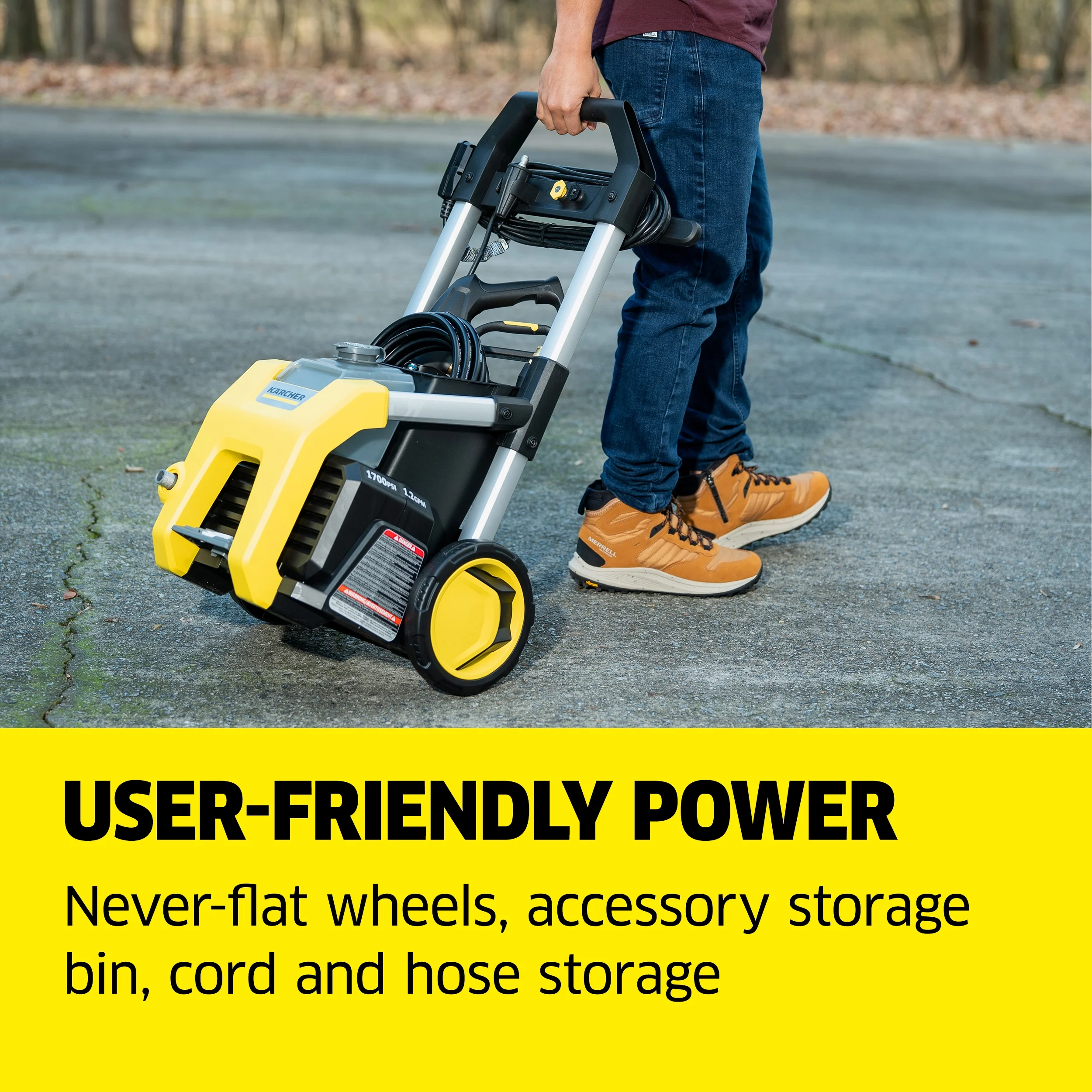 Pressure Washer K1700, CETA Certified, 3 Spray Nozzles, Detergent Tank, For Cars, Driveways, Siding, Patios, 1.2 max. GPM - Image 7