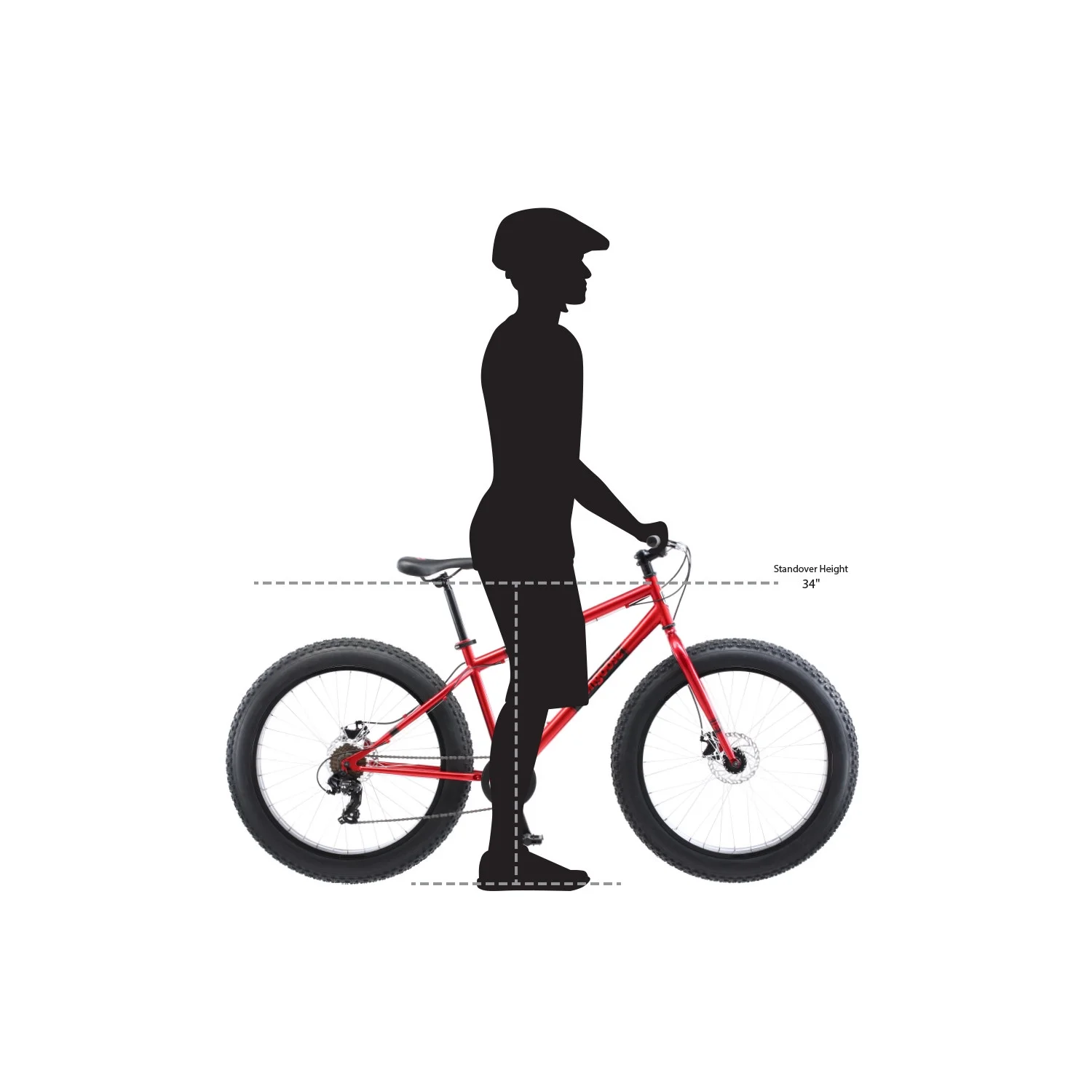 Mongoose Dolomite Adult Fat Tire Mountain Bike, 26 - Inch Wheel, Red