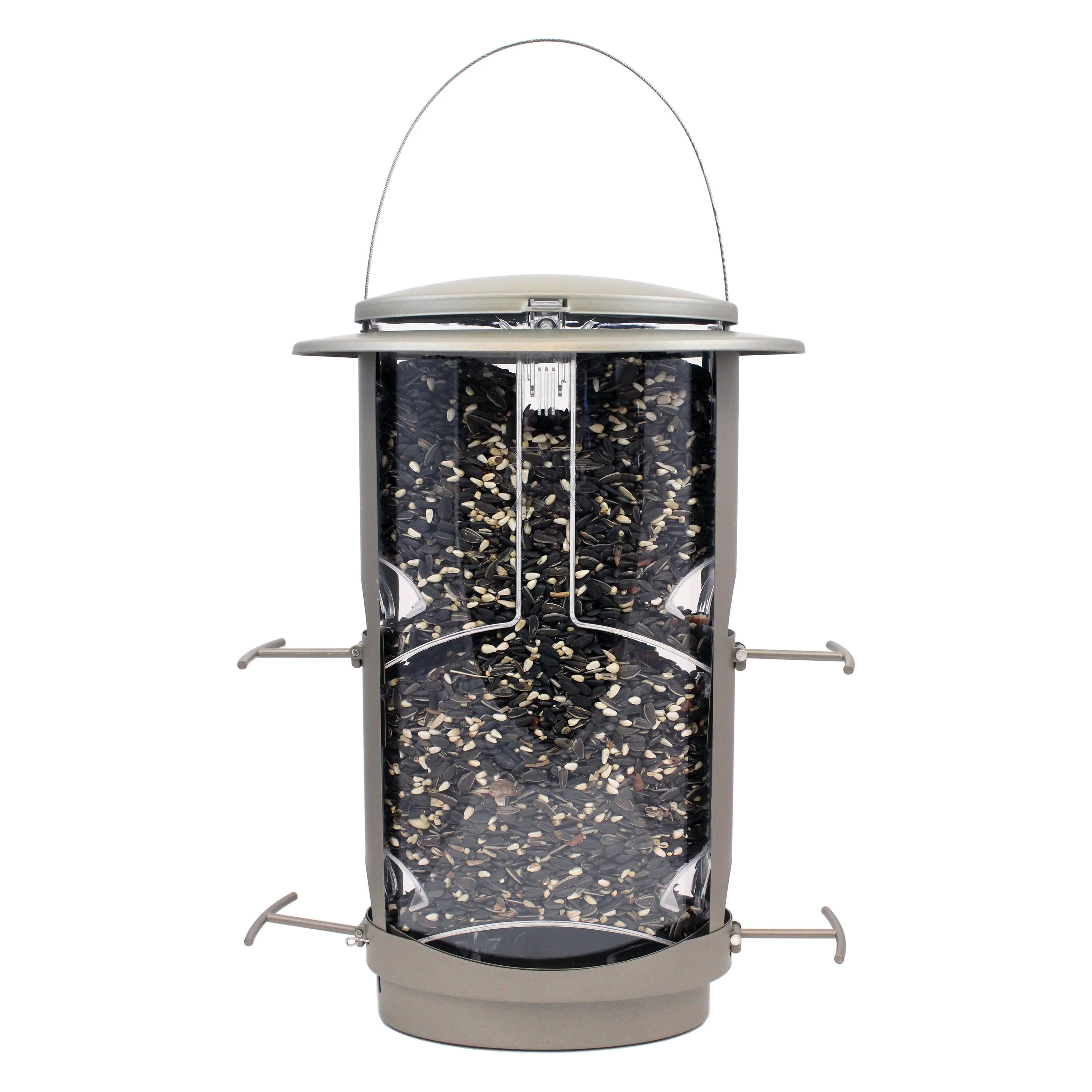 Squirrel - X, X1 Squirrel Resistant Wild Bird Feeder, 4.2 lb Seed Capacity, Satin Nickel Finish