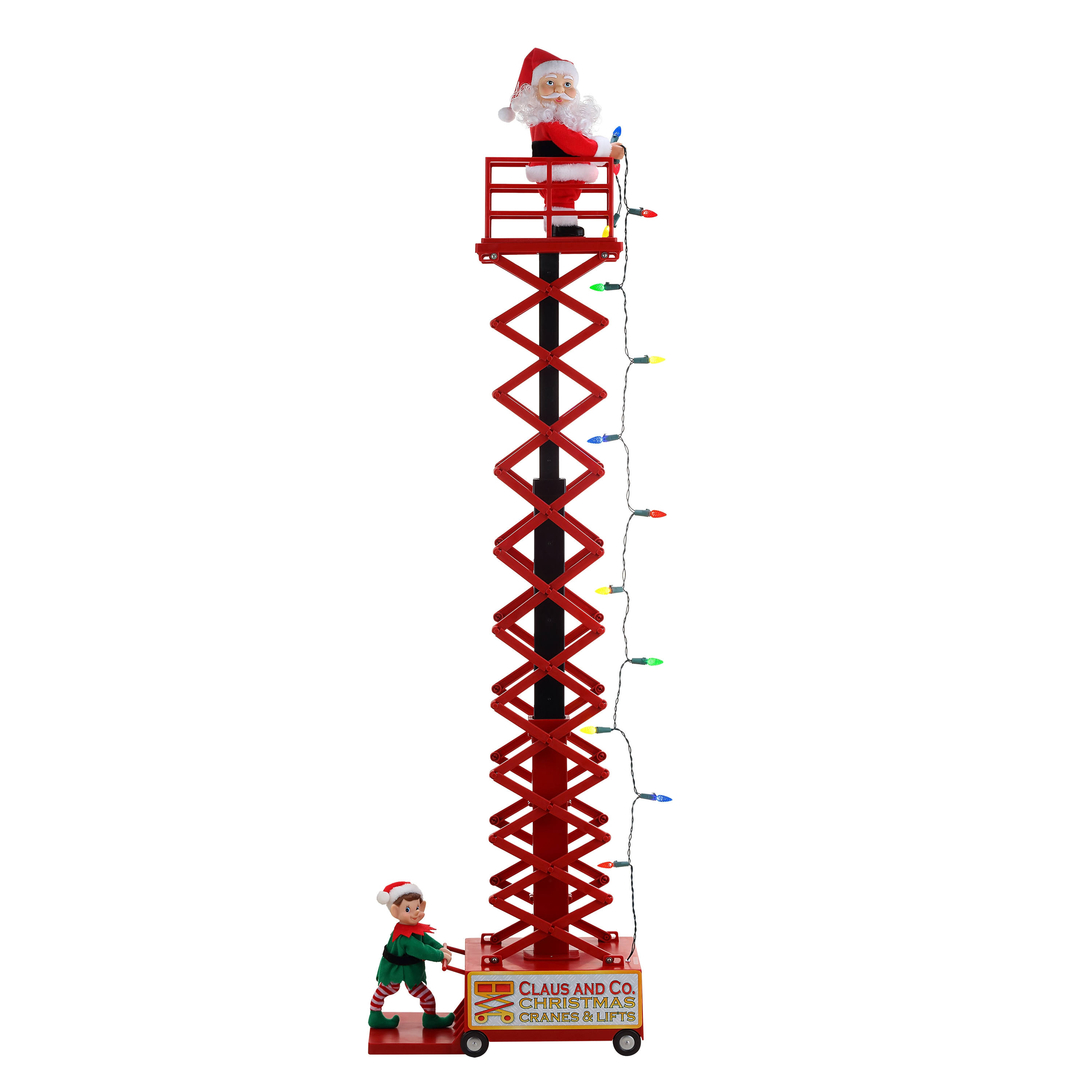 Mr. Christmas 27-in Lighted Animated Santa on Lift | 10104