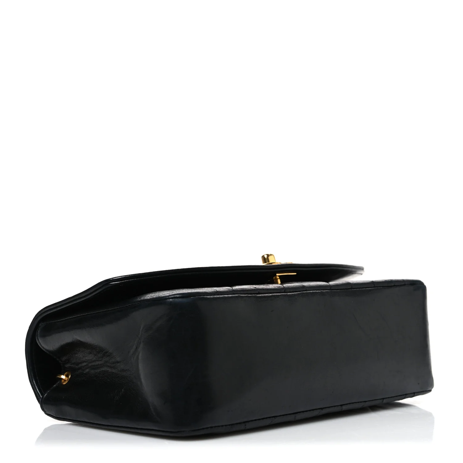 Lambskin Quilted Small Single Flap Black