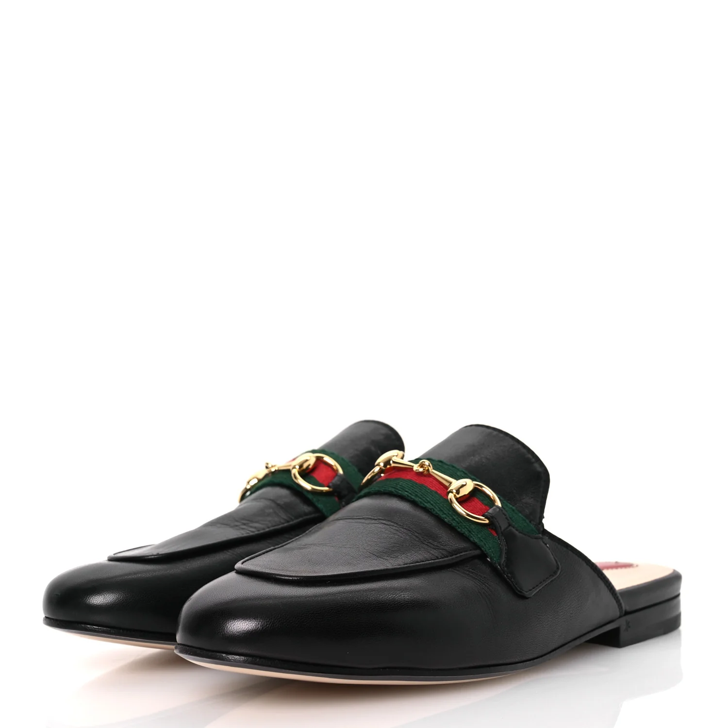 Calfskin Womens Princetown Slippers 35.5 Black