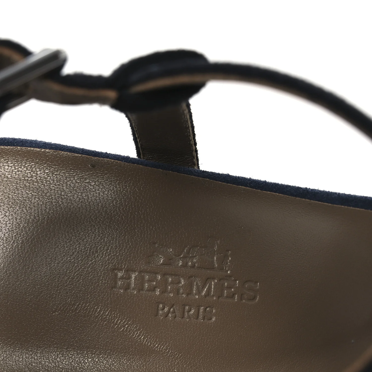 Suede Goatskin Calas Sandals 37.5 Vert Oxford Bleu Celeste Black