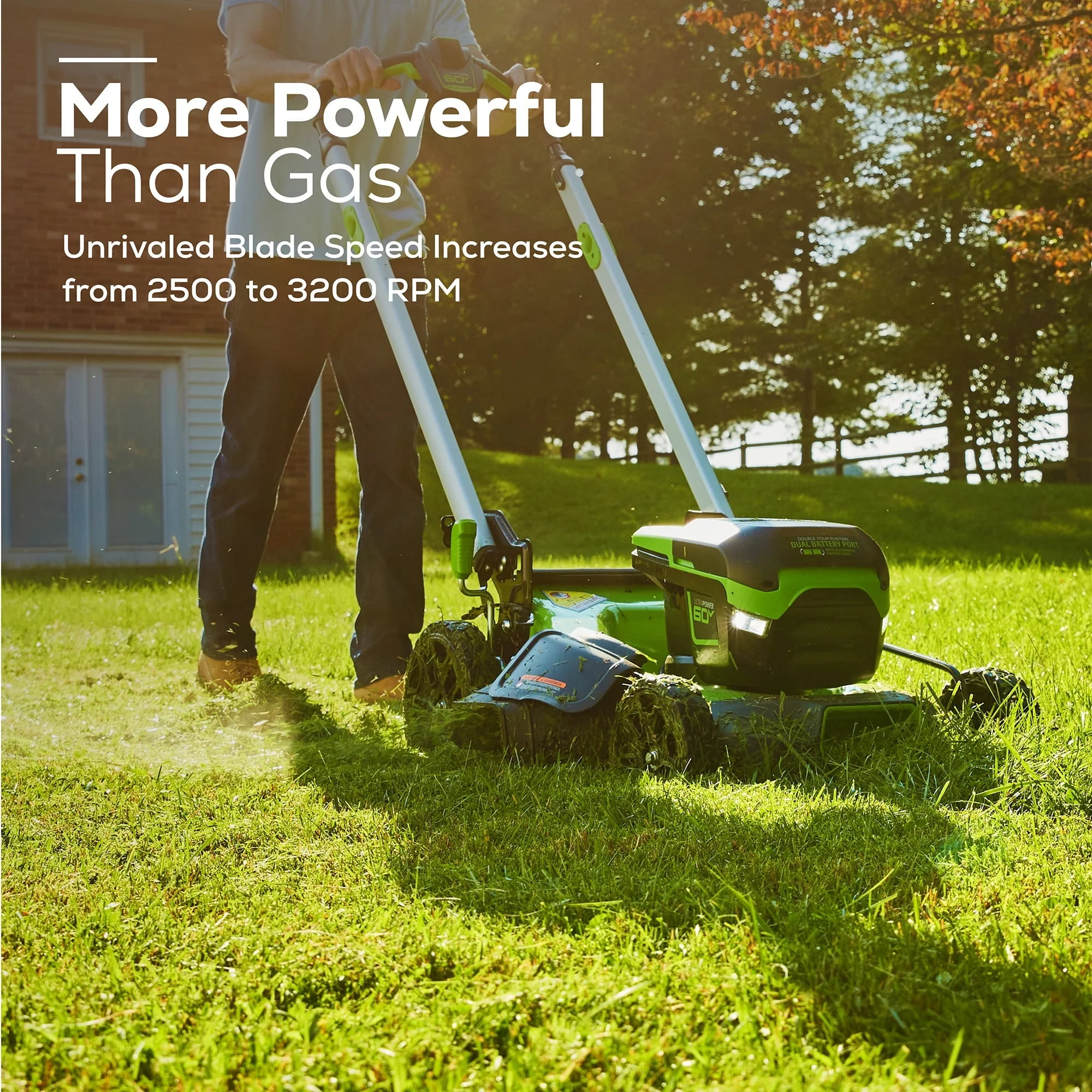 60V 21" Cordless Brushless Lawn Mower with 5 0Ah Battery Charger Image 4