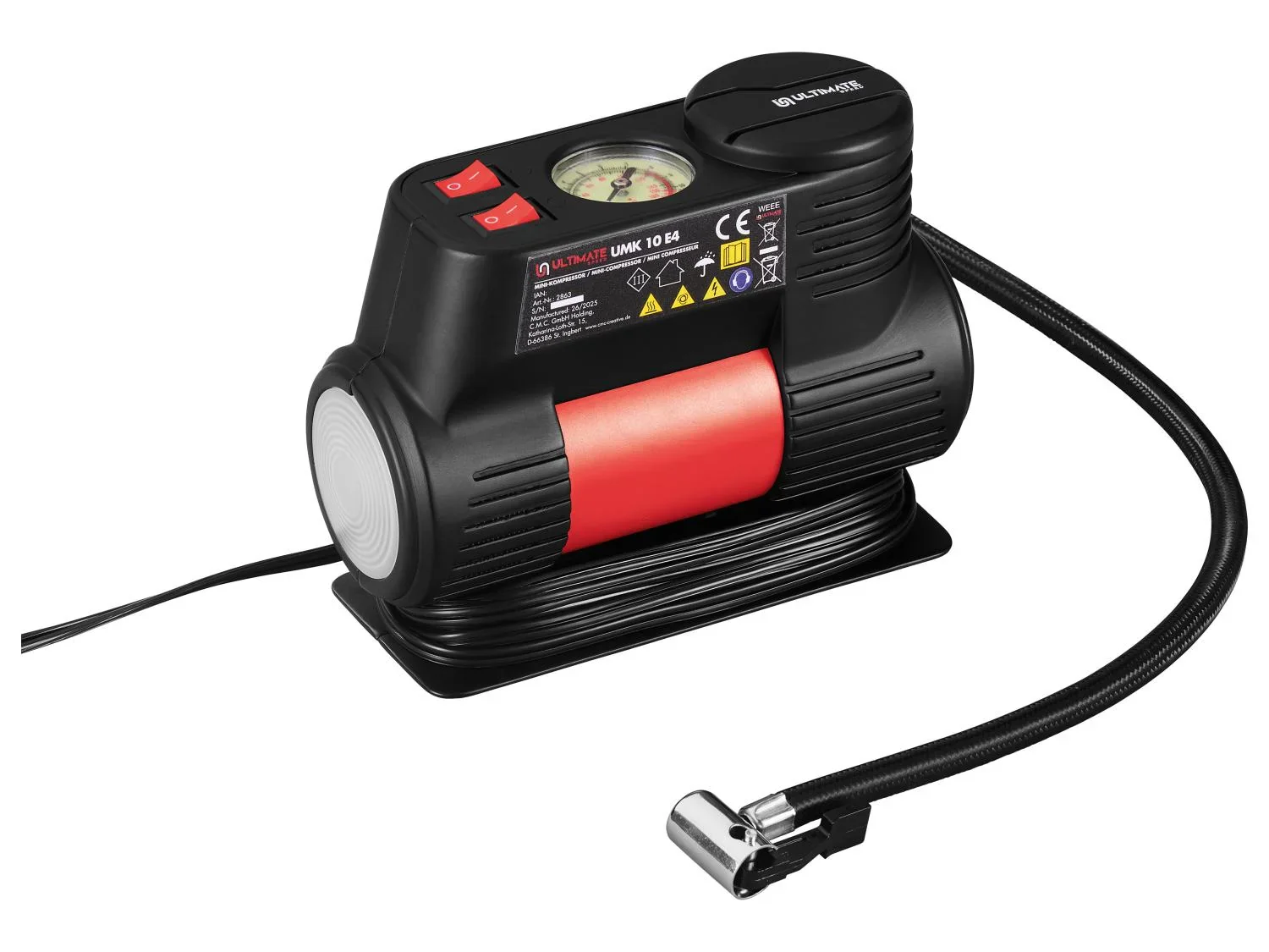 ULTIMATE SPEED Mini compresseur UMK 10 E4, 10,3 bar, 12 V
