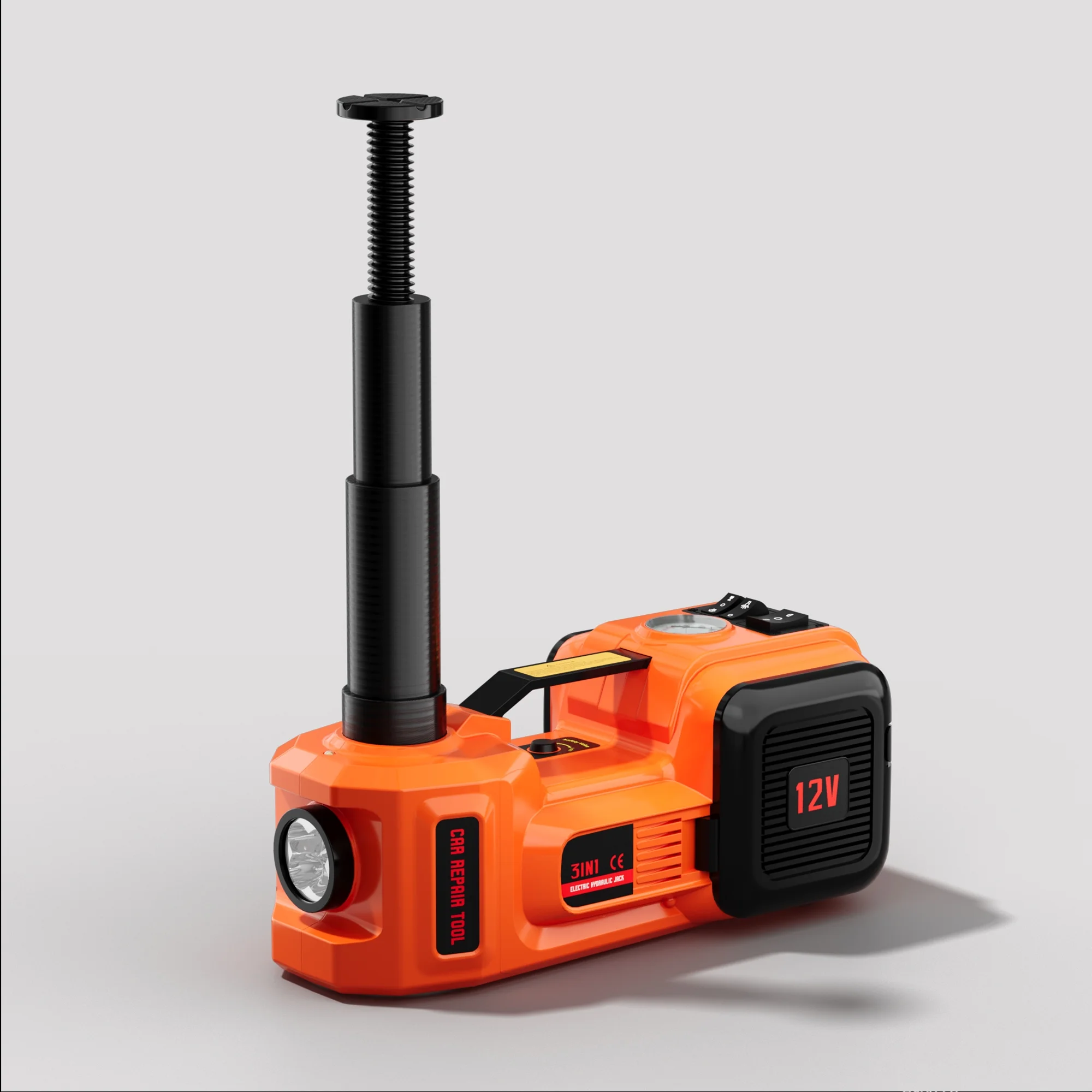 SZTAA Electric Car Jack Lift with Air Compressor and Emergency Hammer 5 Ton/11023 lb Hydraulic Jack for SUV Sedan Truck Change Tires Garage Repair