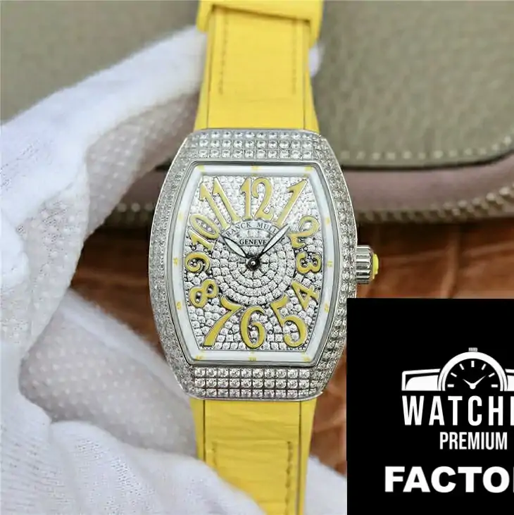 Franck Muller Vanguard Ladies ABF Factory Yellow Strap
