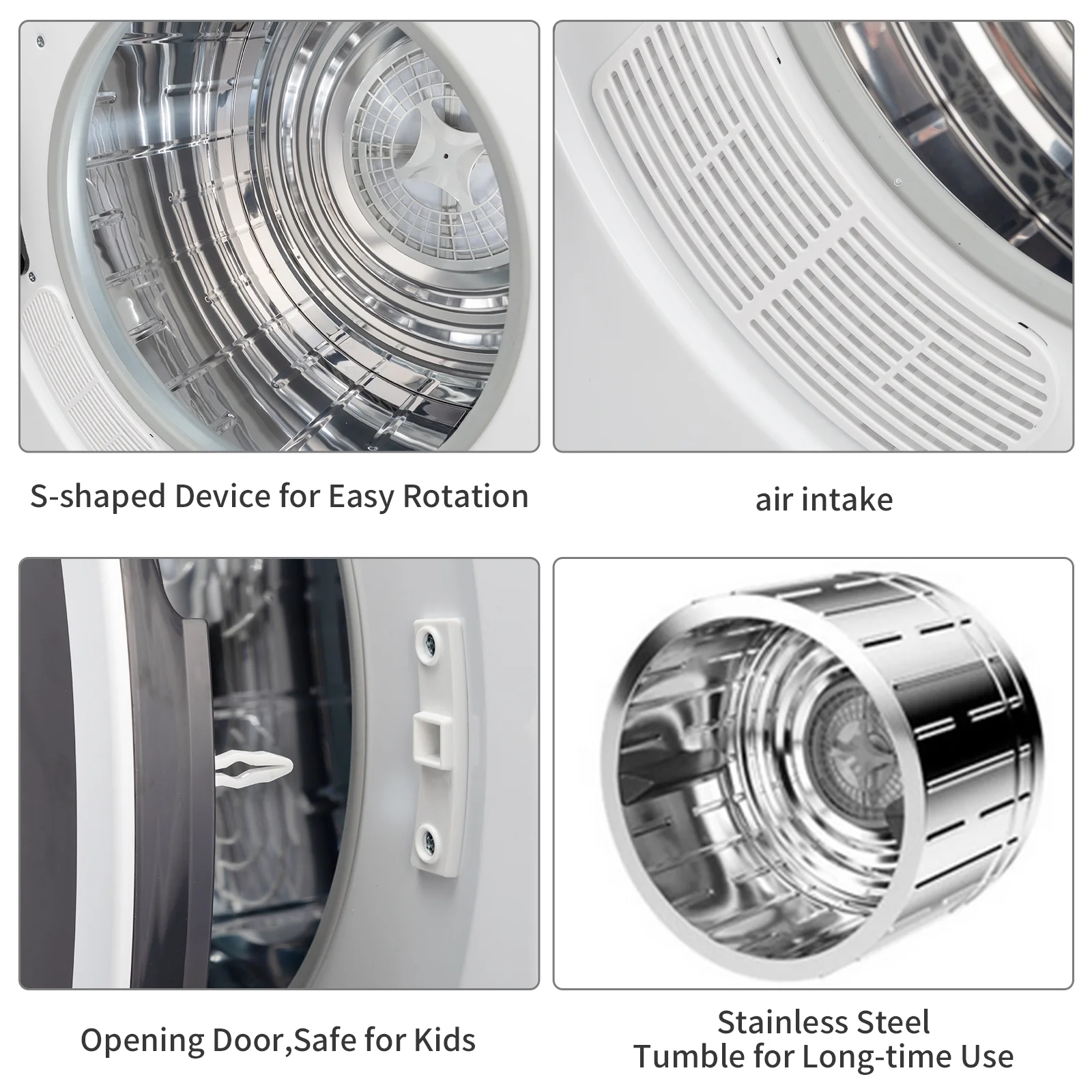 Ktaxon 3.5 Cu. Ft. Compact Electric Dryer, White