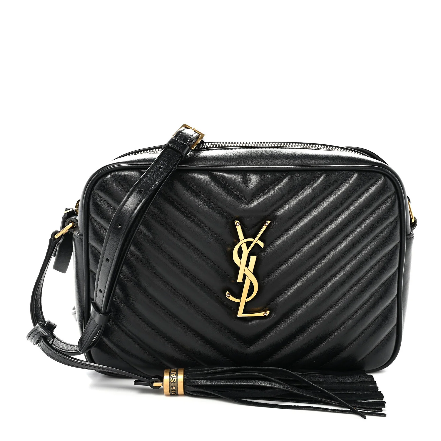 Calfskin Matelasse Monogram Lou Camera Bag Black