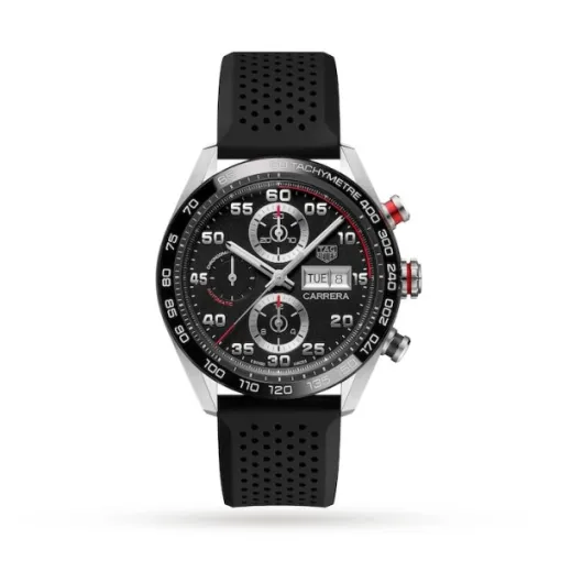 TAG Heuer Carrera Men Automatic Black Rubber Watch CBN2A1AA.FT6228