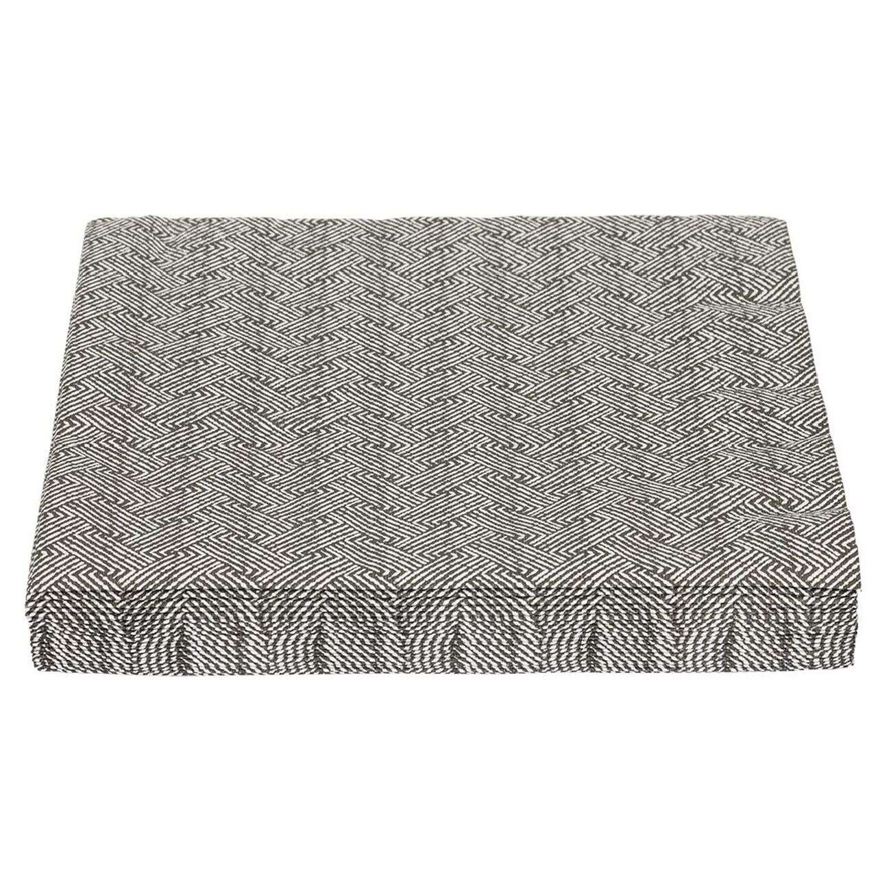 Serviette papier motif géométrique blanc et noir 40x40cm 3 plis x20