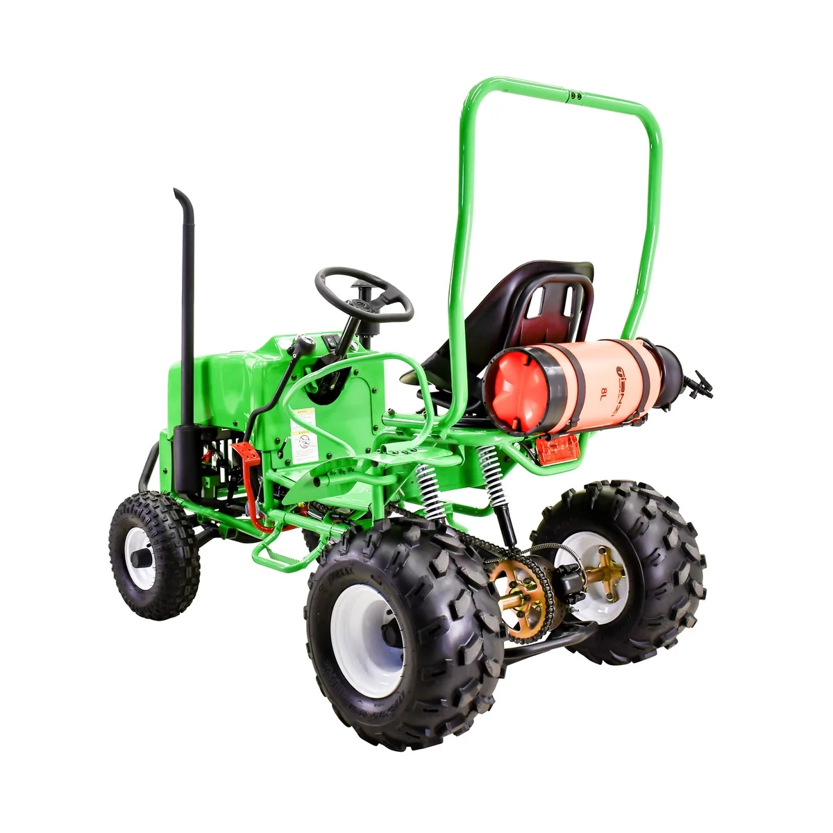 Mini Tractor 110cc 2WD Gas Go Kart �C Kids Youth Ride-On Utility Vehicle �C Green(Green) - Image 10