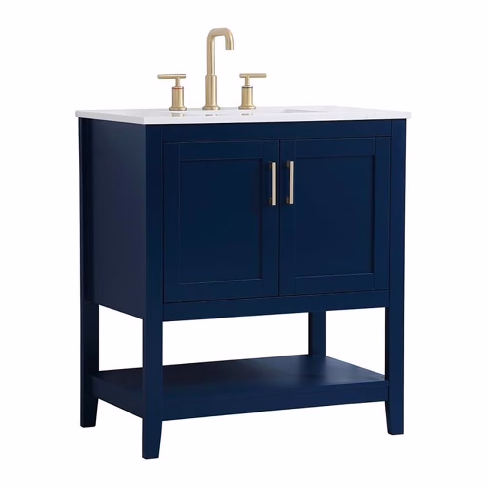 30 inch Single Bathroom Vanity in White(White) - Image 3