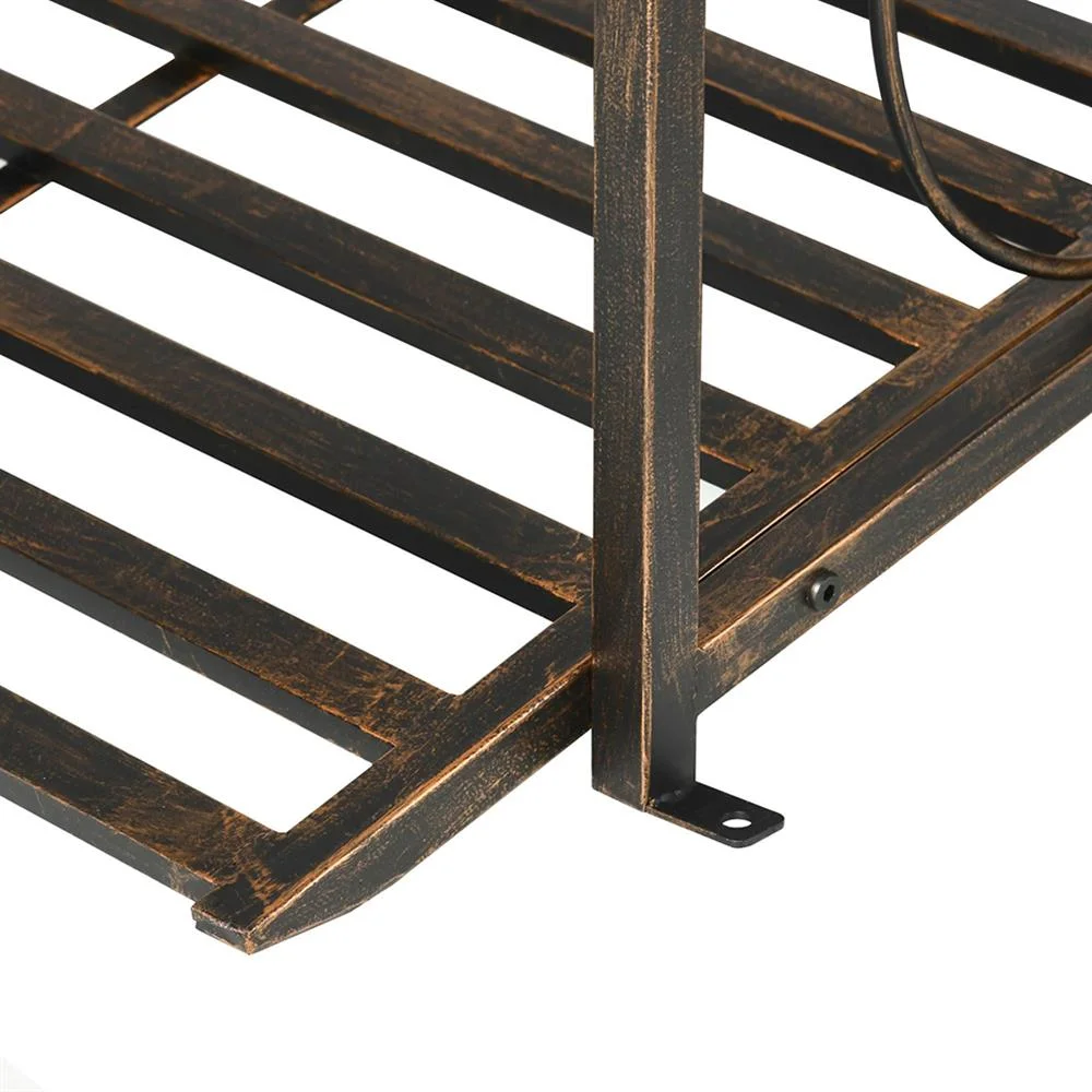 Garden Bridge, Garden Ornament Bridge,Metal Arch Backyard Garden Bridge, Safety Siderails, Arc Footbridge, Bronze - Image 8