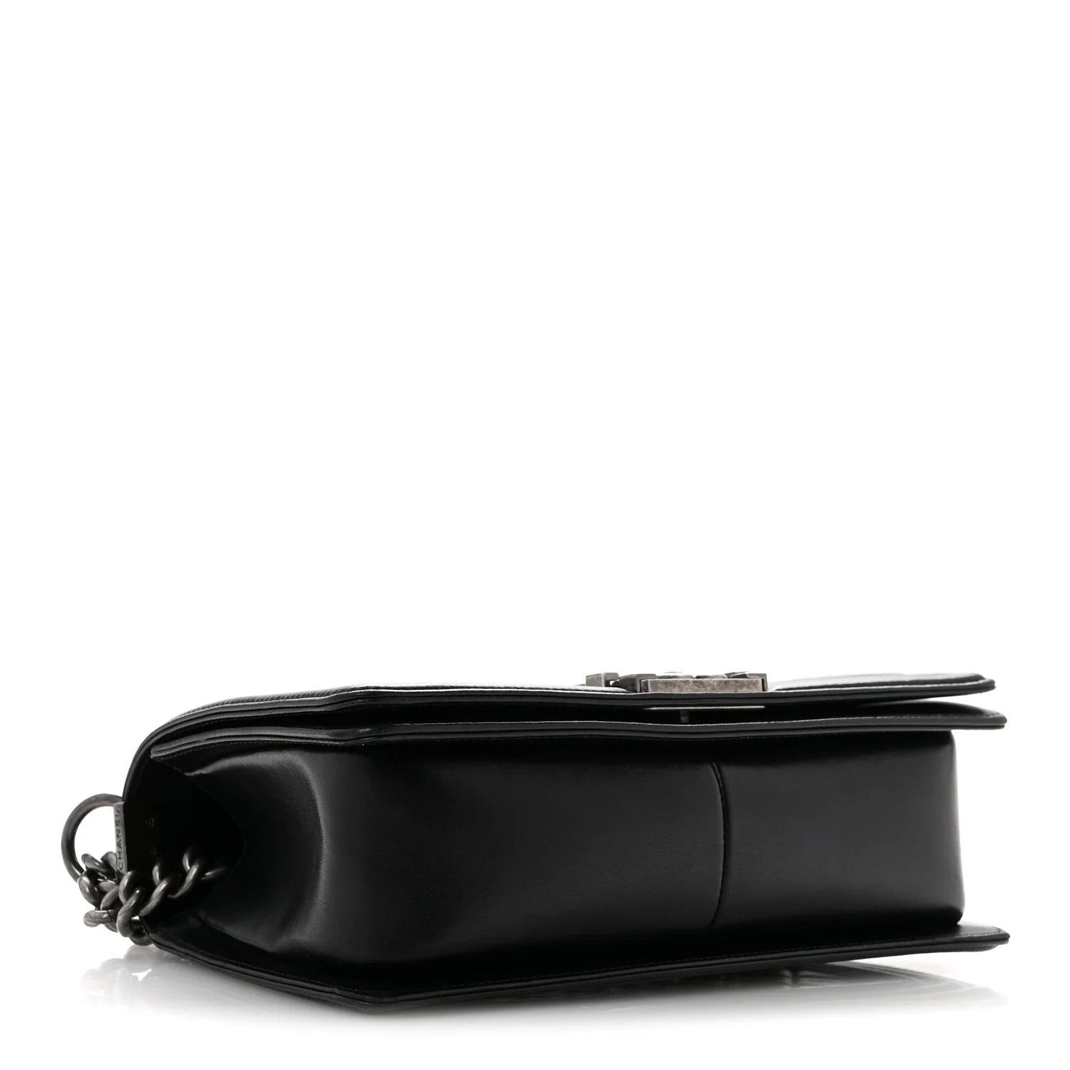 Lambskin Quilted Medium Boy Flap Black
