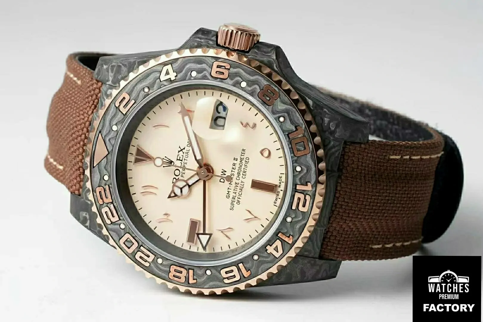 Rolex GMT-MASTER II Diw Brown Strap