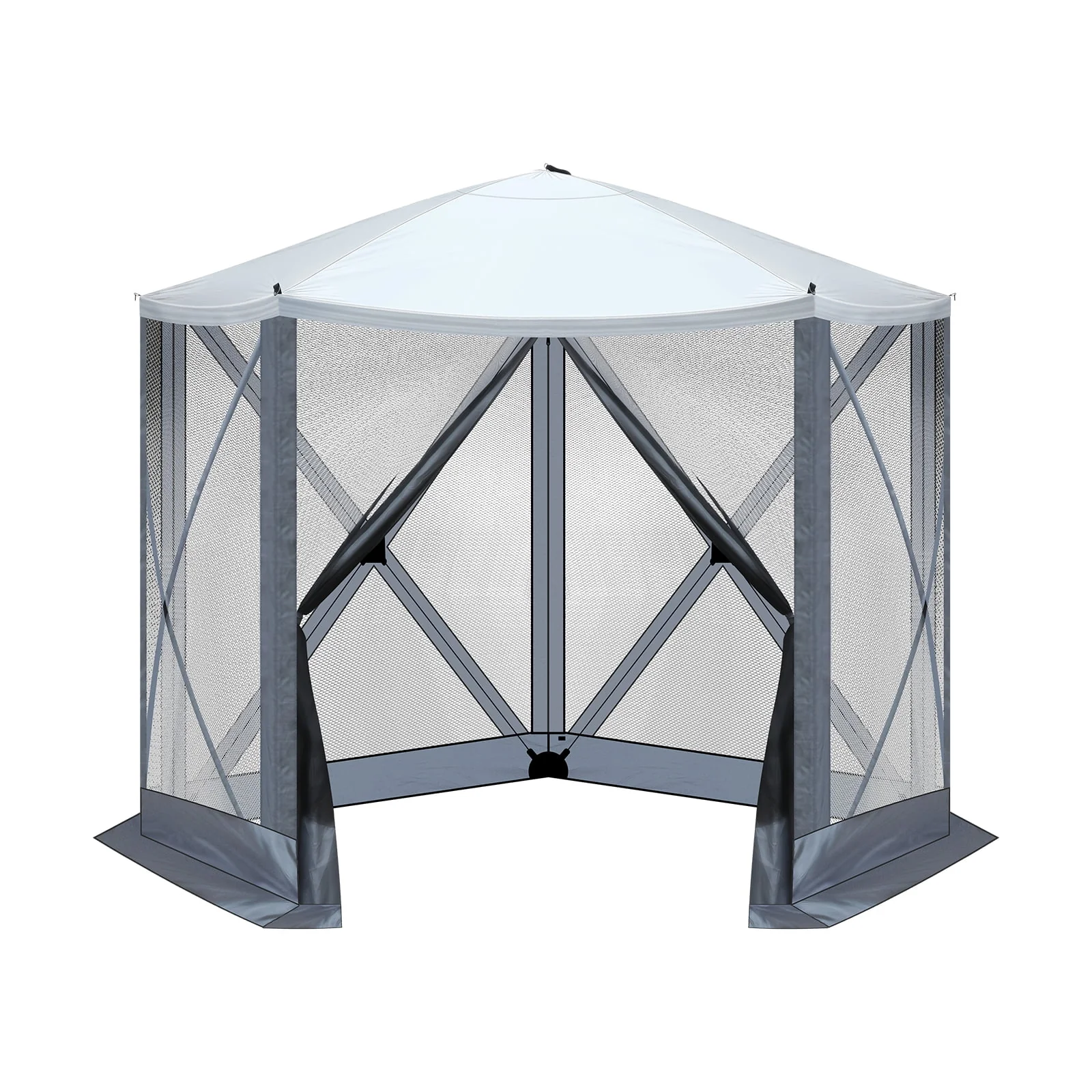 10x10 FT Pop Up Canopy with UPF 50+ Sun Protection, Portable Outdoor Sun Shelter with Vent Windows & Waterproof Roof for Lawn, Garden, Picnic, Sports Events; Easy Set Up in 60 Seconds