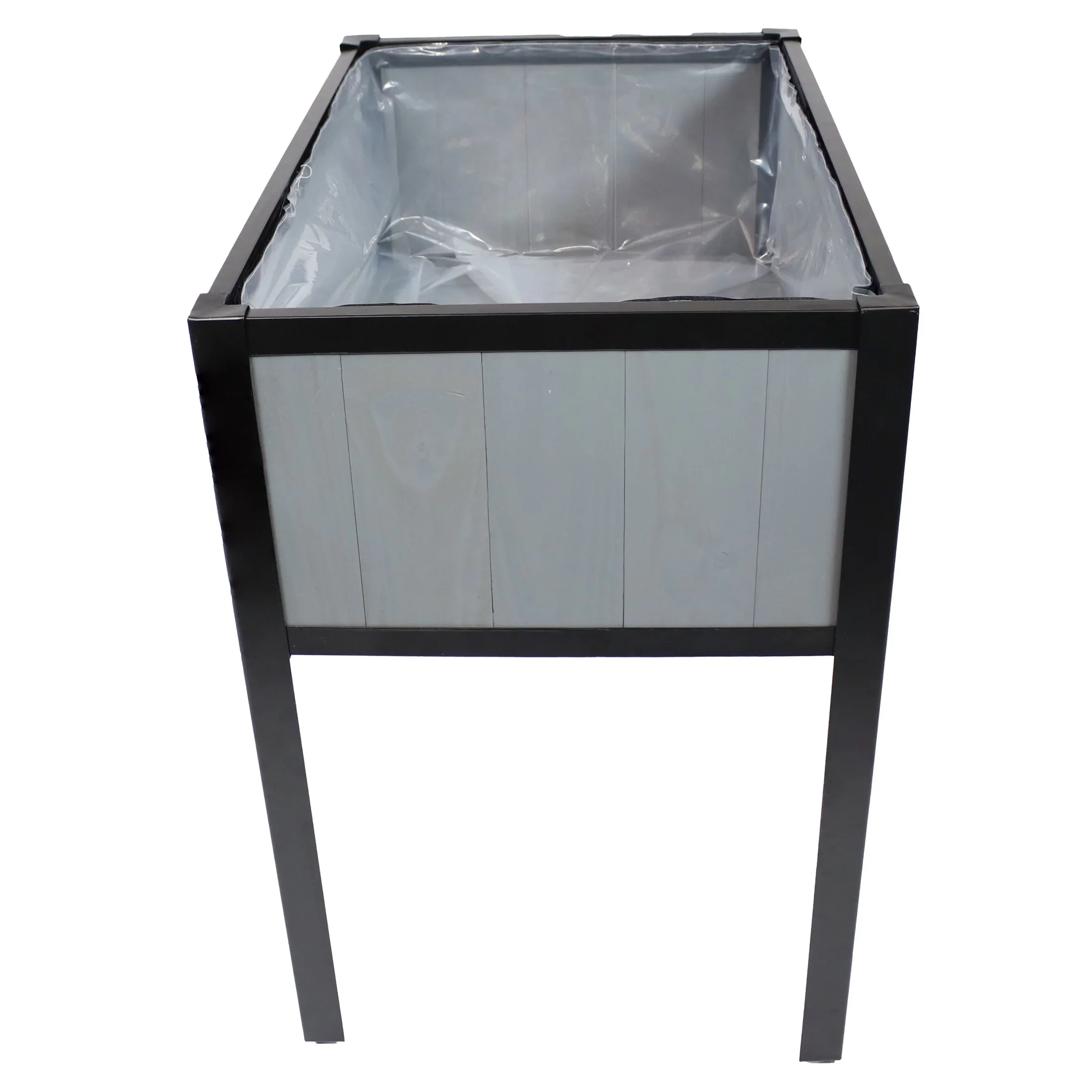 Sunnydaze 29.25 x 20 x 30.75 Gray Acacia Wood Rectangular Raised Garden Bed with Legs