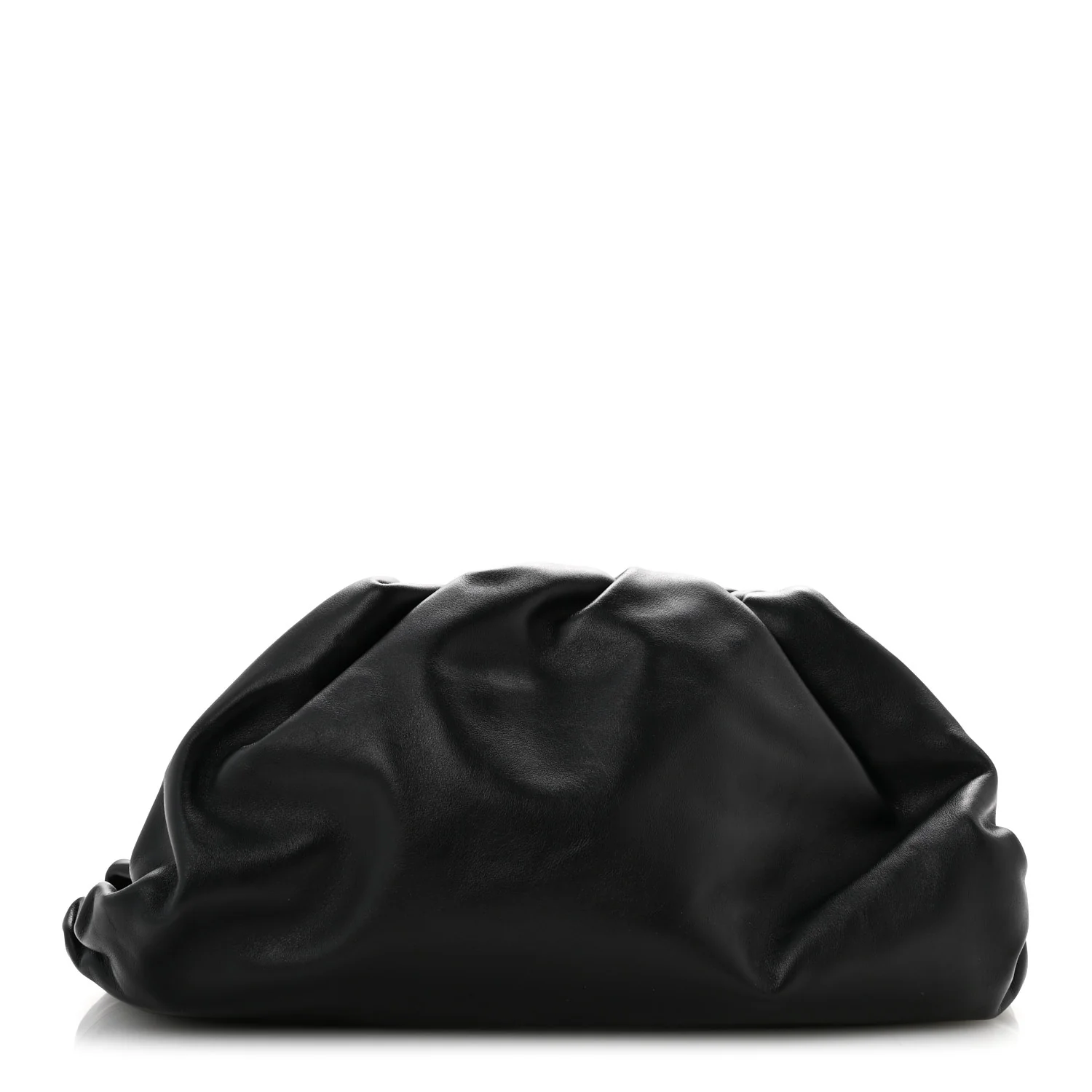 Smooth Butter Calf The Pouch Oversized Clutch Black