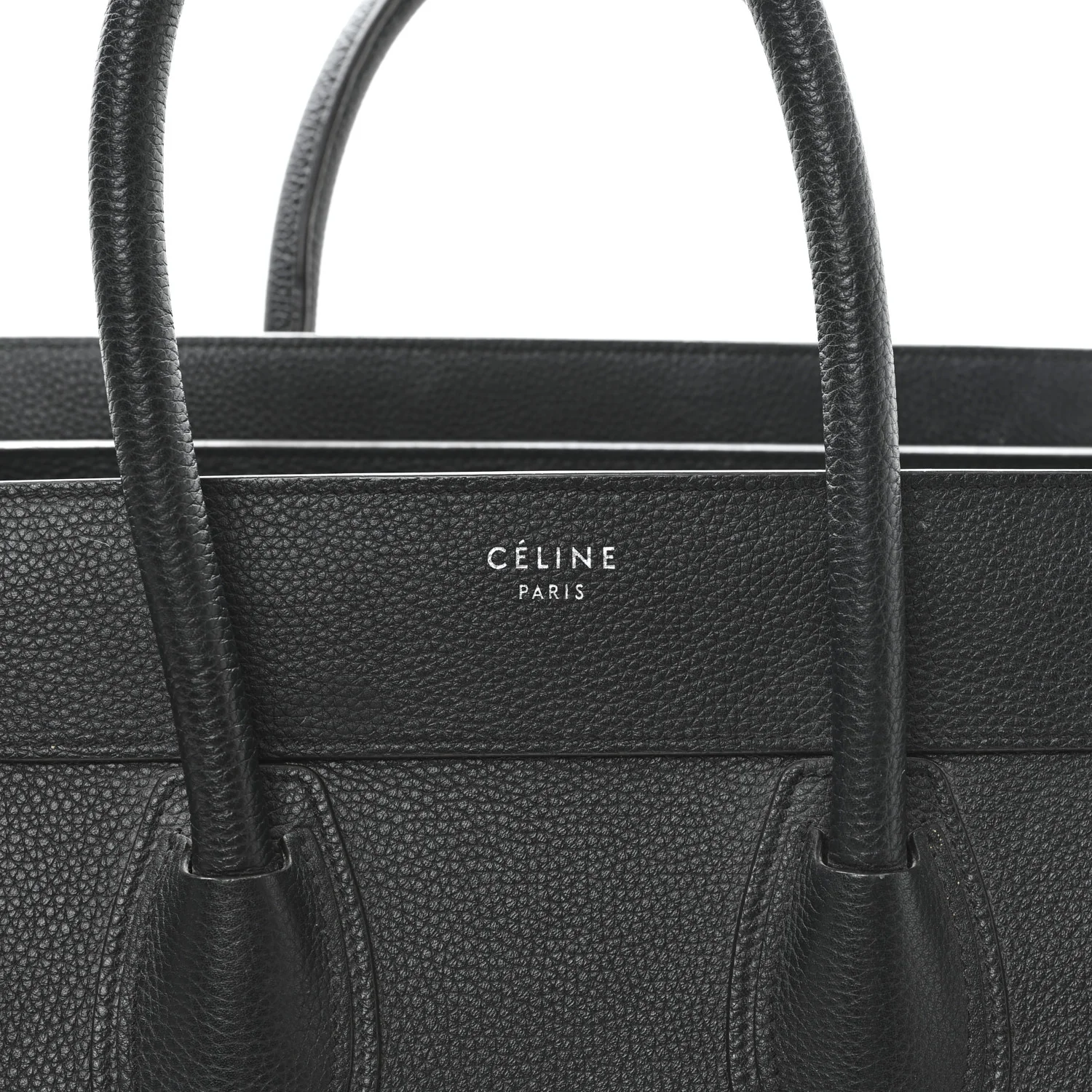 Drummed Calfskin Mini Luggage Black