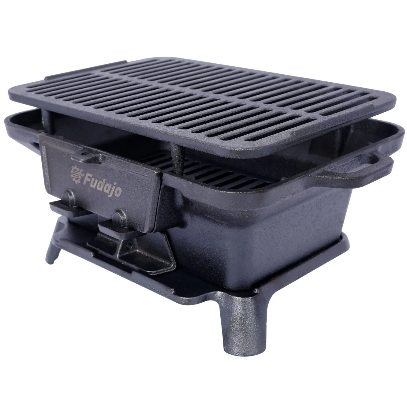 Hibachi Grill, 16" Portable Cast Iron Outdoor Tabletop Grill, Handled Mini Japanese BBQ Charcoal Stove, Small Durable Camping Cast Iron Grill with Grate Hook(16") - Image 9