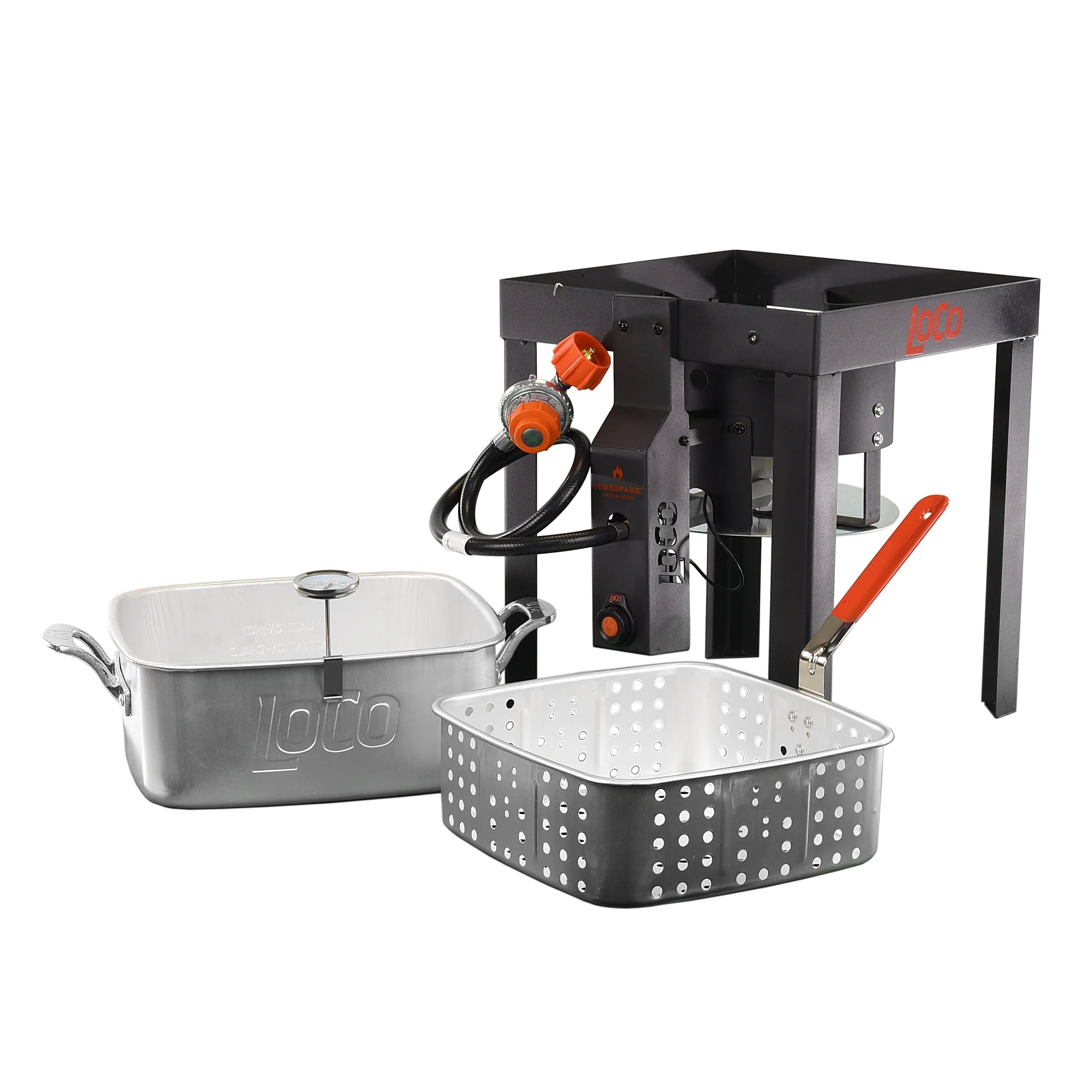 Loco Cookers Propane 12 Quart Fish Fryer with Sure Spark