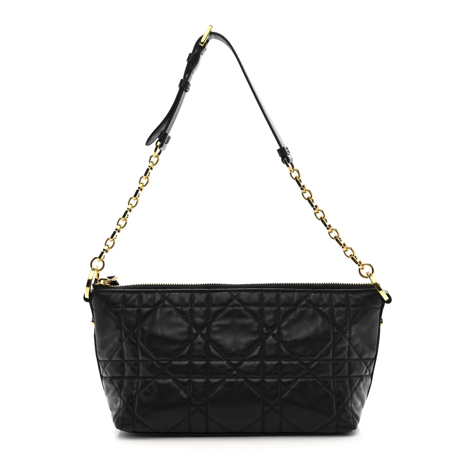 Lambskin Macrocannage DiorStar Hobo Bag Black