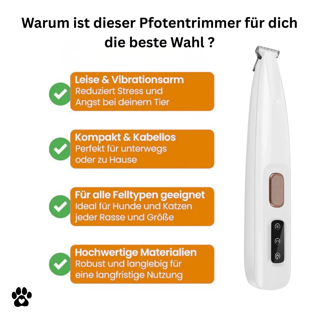 Pfötchentrimmer - Sicher & Leise