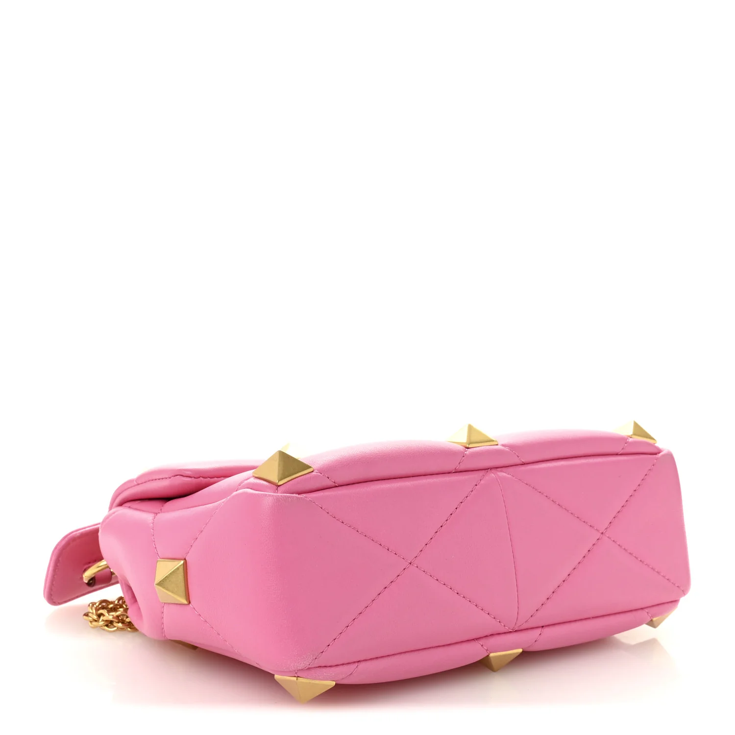 Nappa Medium Roman Stud Shoulder Bag Feminine Pink