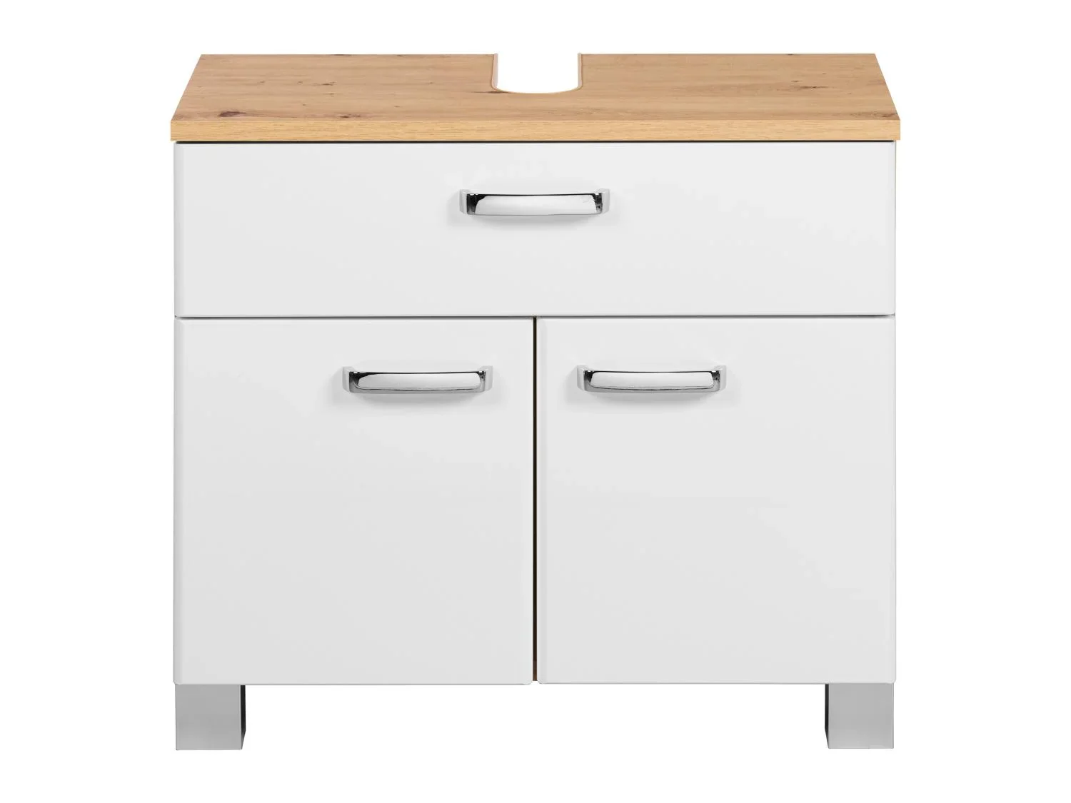 LIVARNO home Armoire latrale + meuble sous-vasque Palermo, blanc/imitation chne