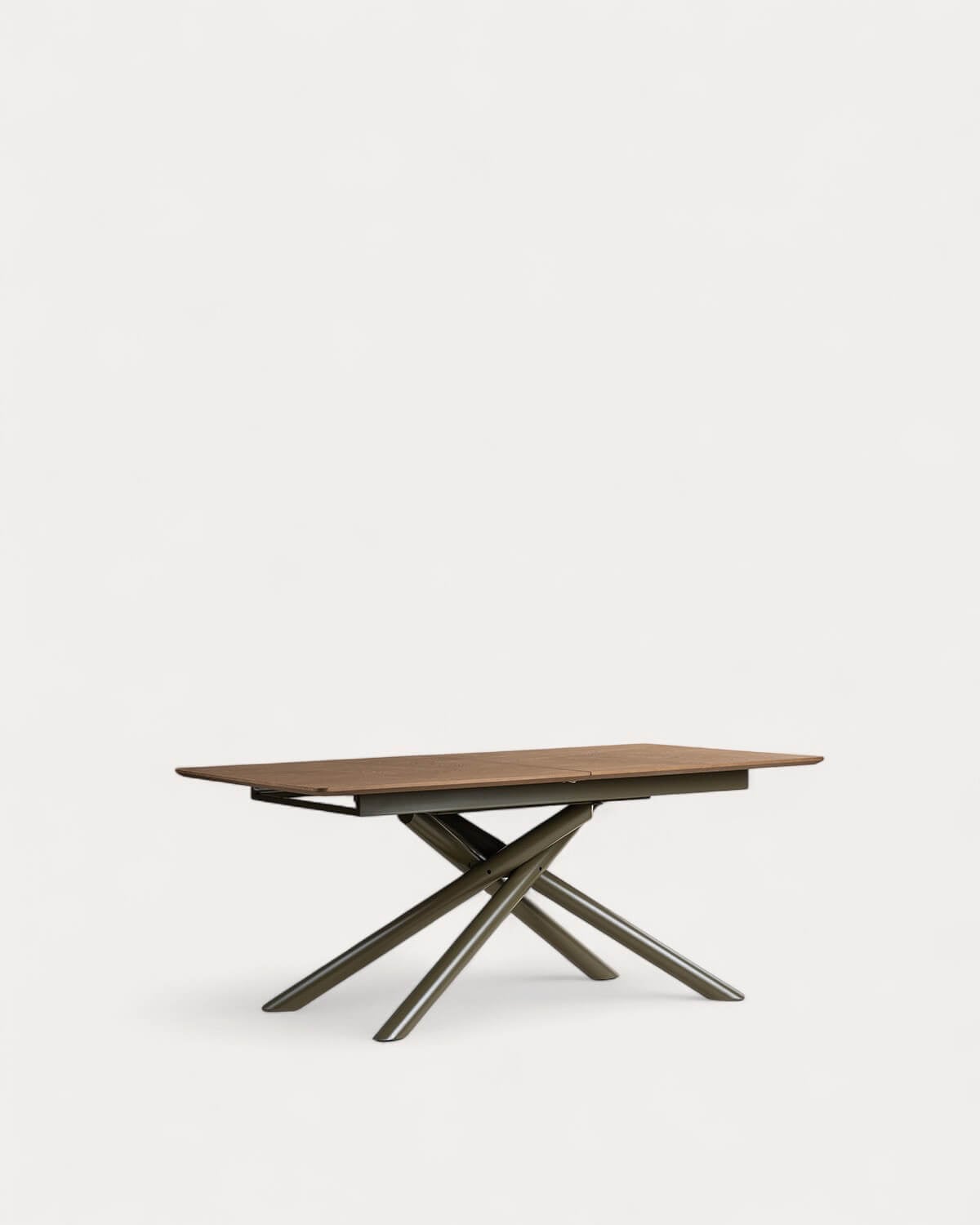 Bilal - Mesa Extensible Rectangular de Comedor de Madera y Metal (180-240x100 cm) Bilal